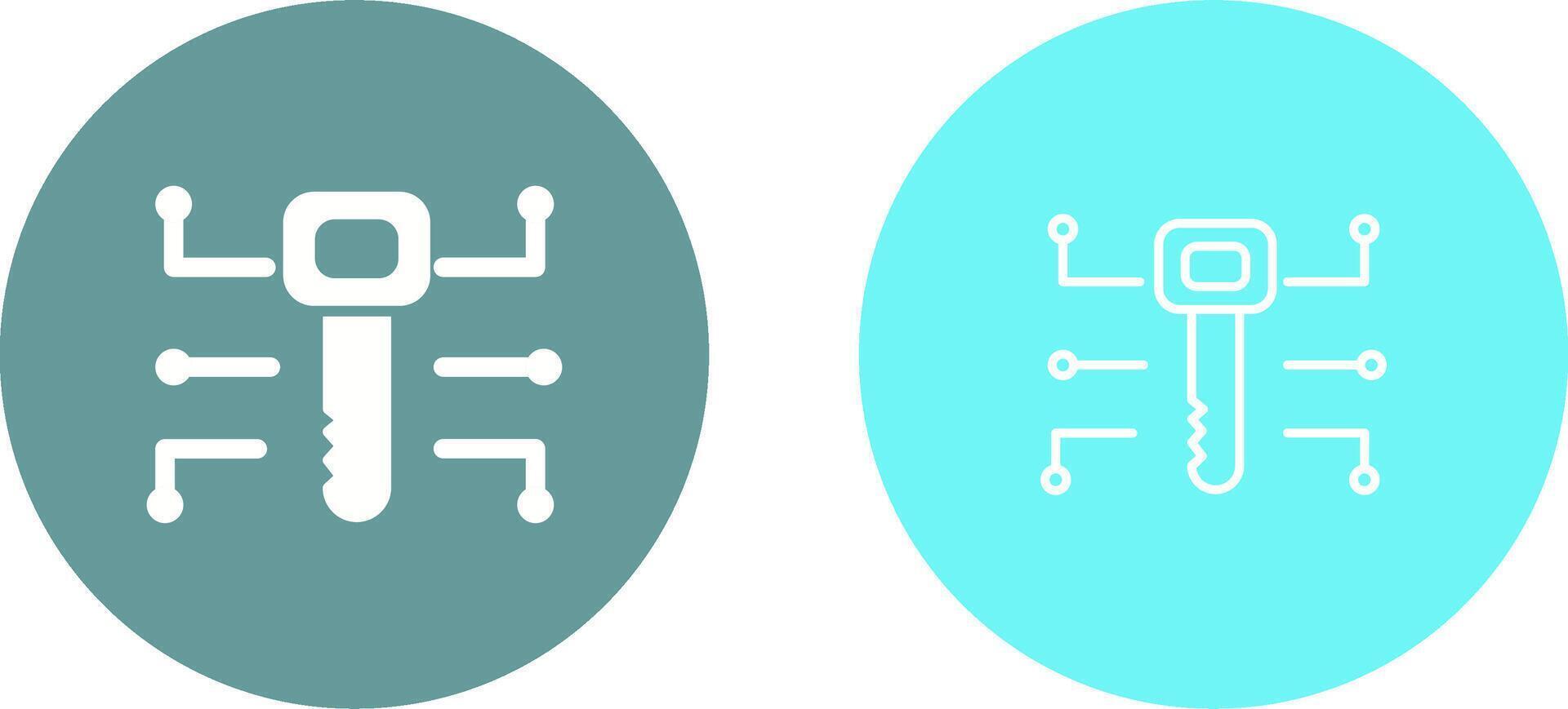 Electronic Key Vector Icon
