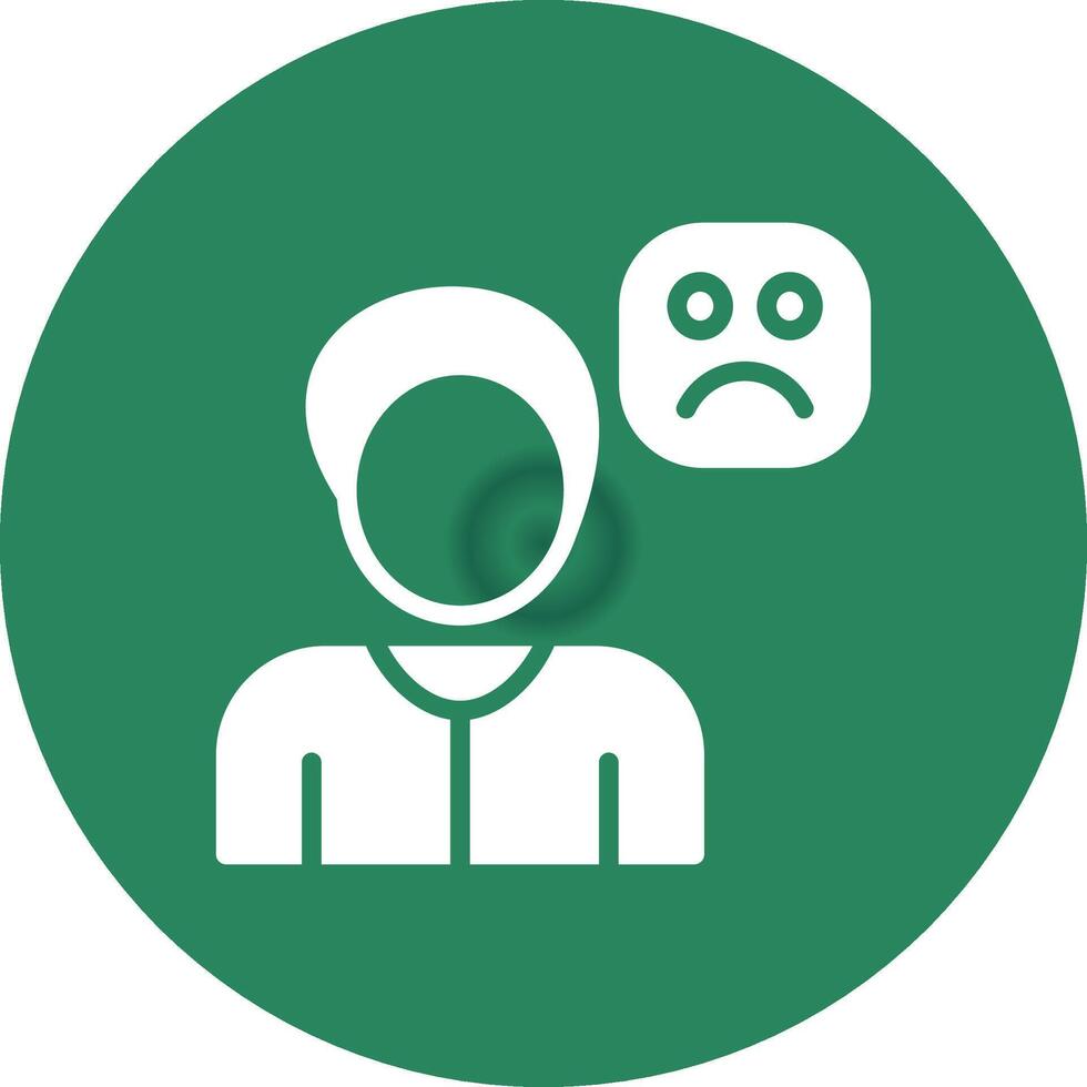 Sad Creative Icon Design vector