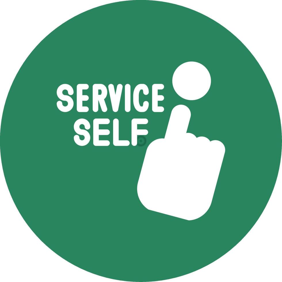 Self Service Creative Icon Design vector