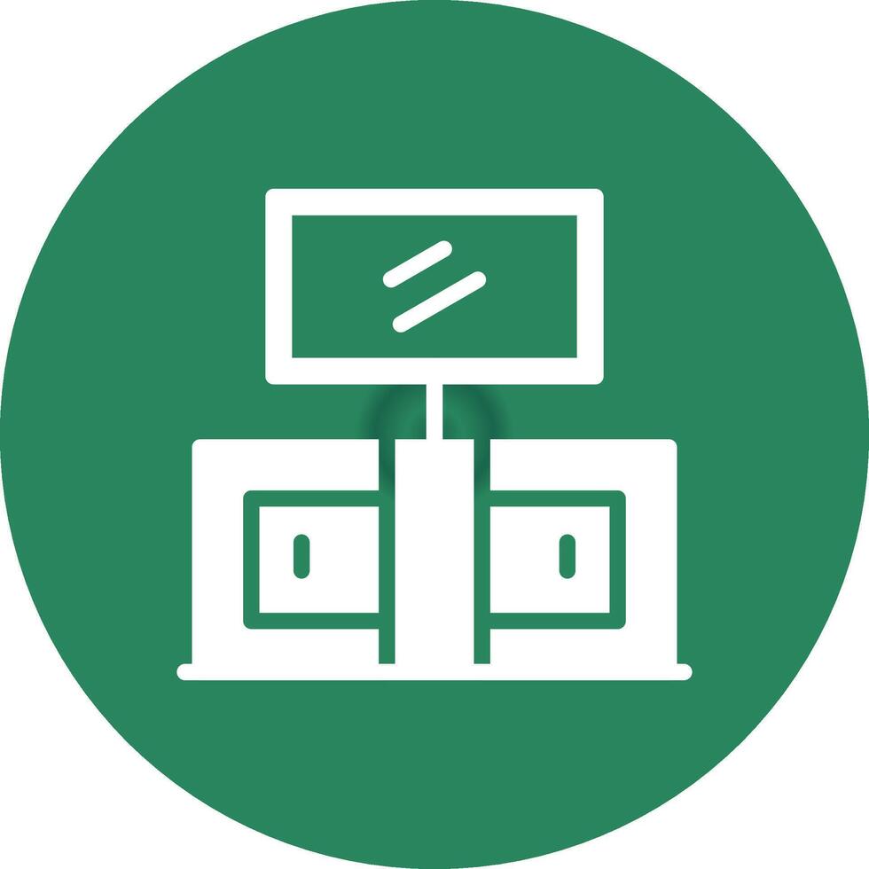 Tv Stand Creative Icon Design vector