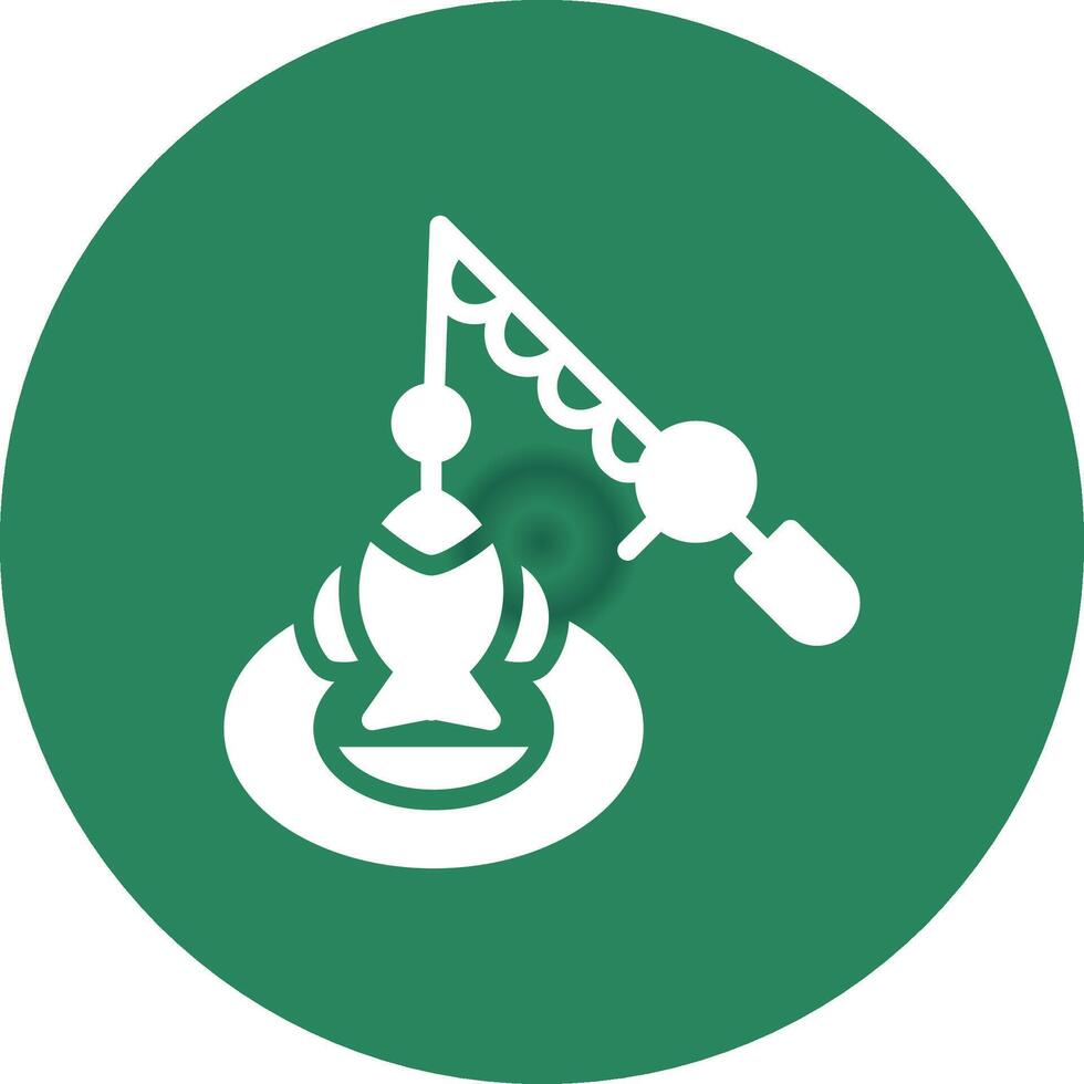 Ice Fishing Creative Icon Design vector
