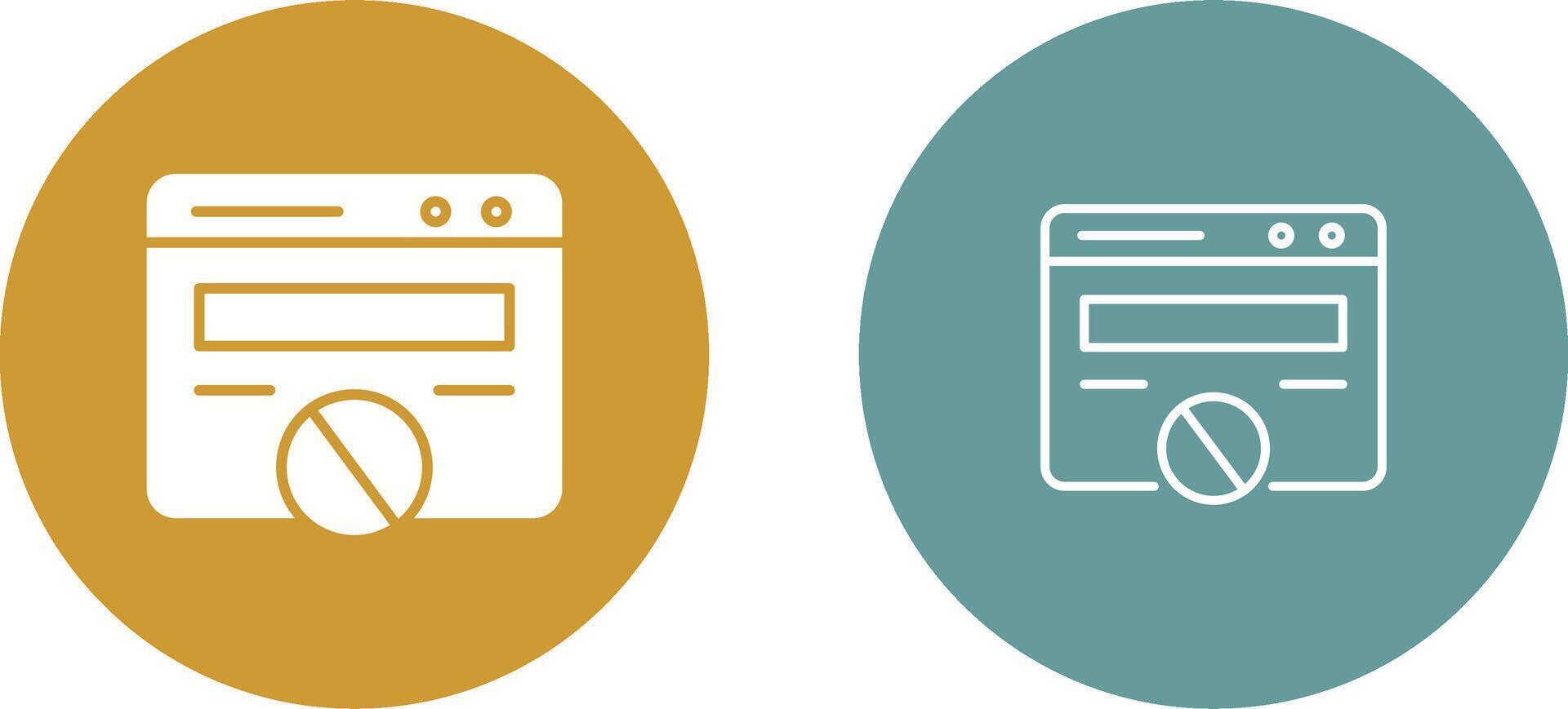 Block Website Vector Icon