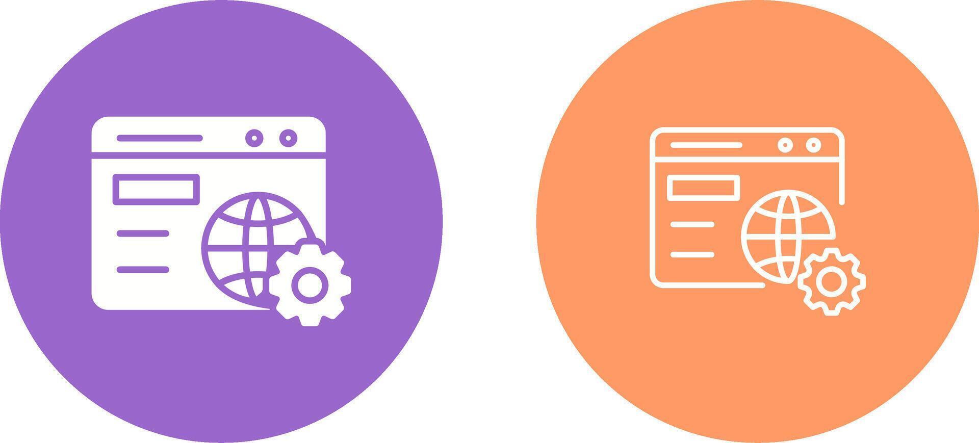 Browser Setting Vector Icon