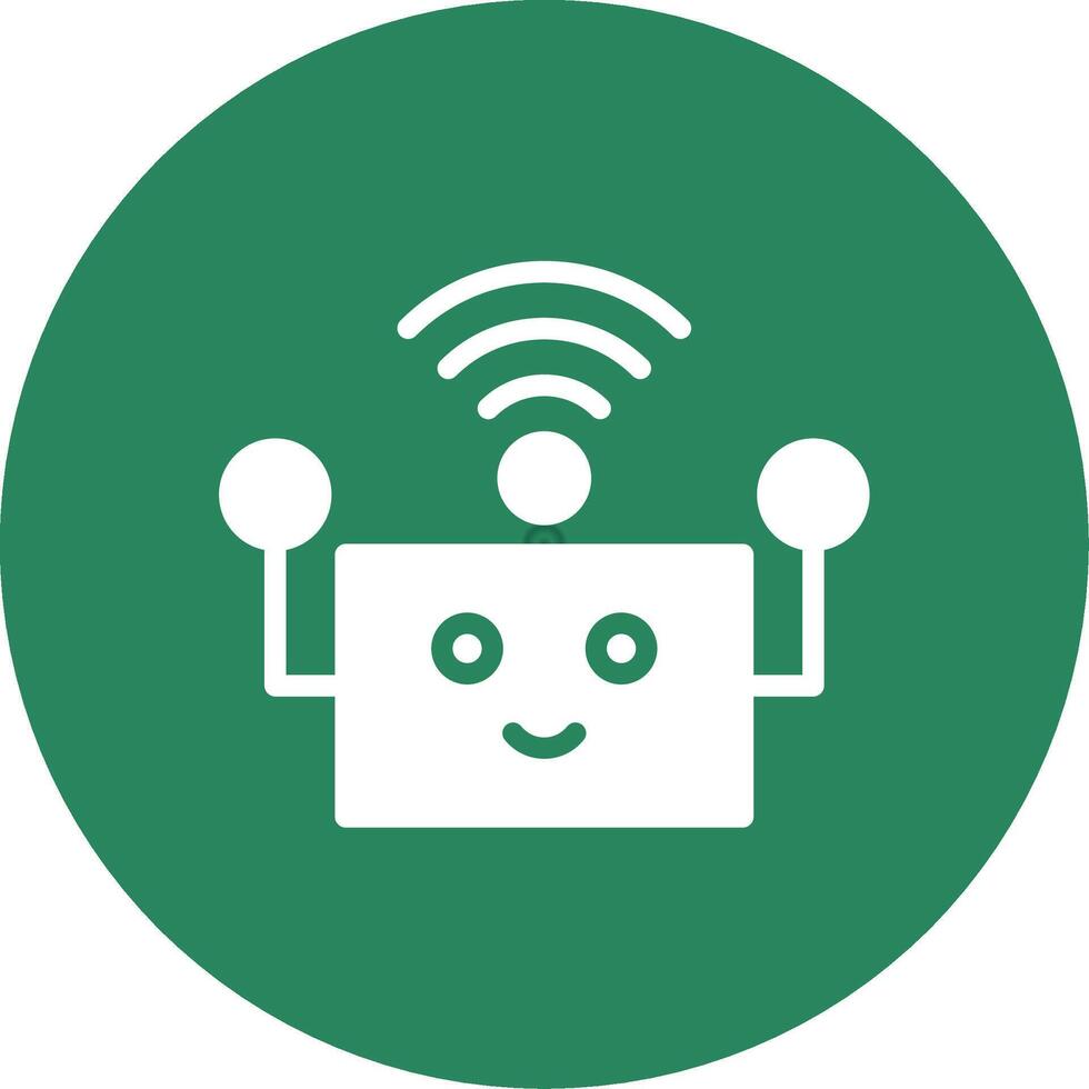 Robot Assistant Creative Icon Design vector