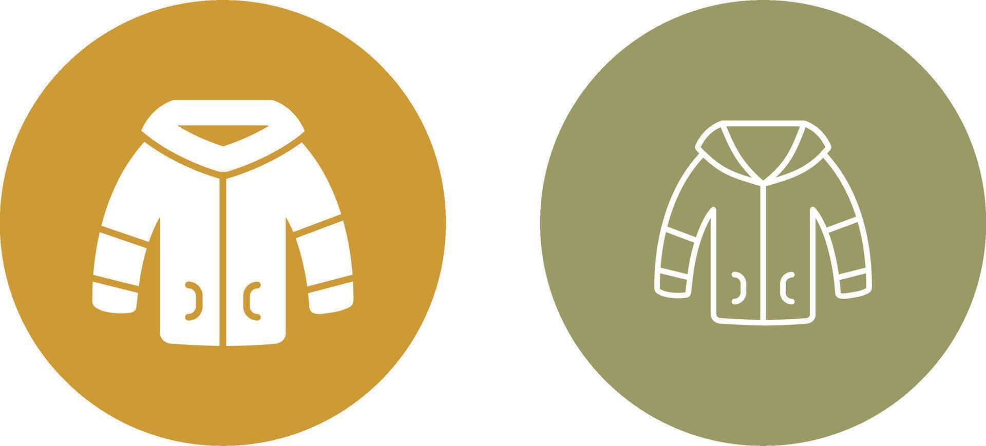 icono de vector de chaqueta de invierno