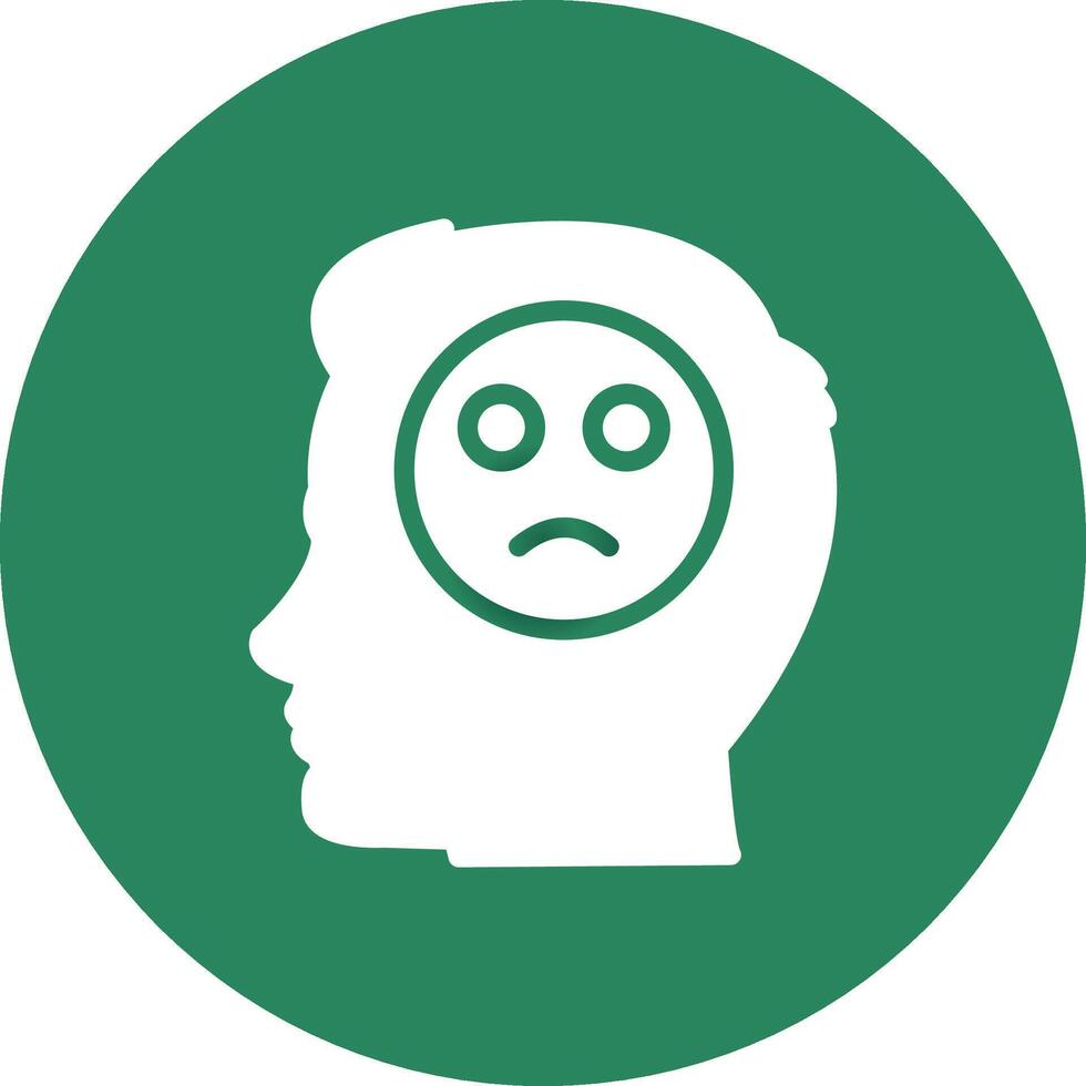 Emotions Sad Creative Icon Design vector