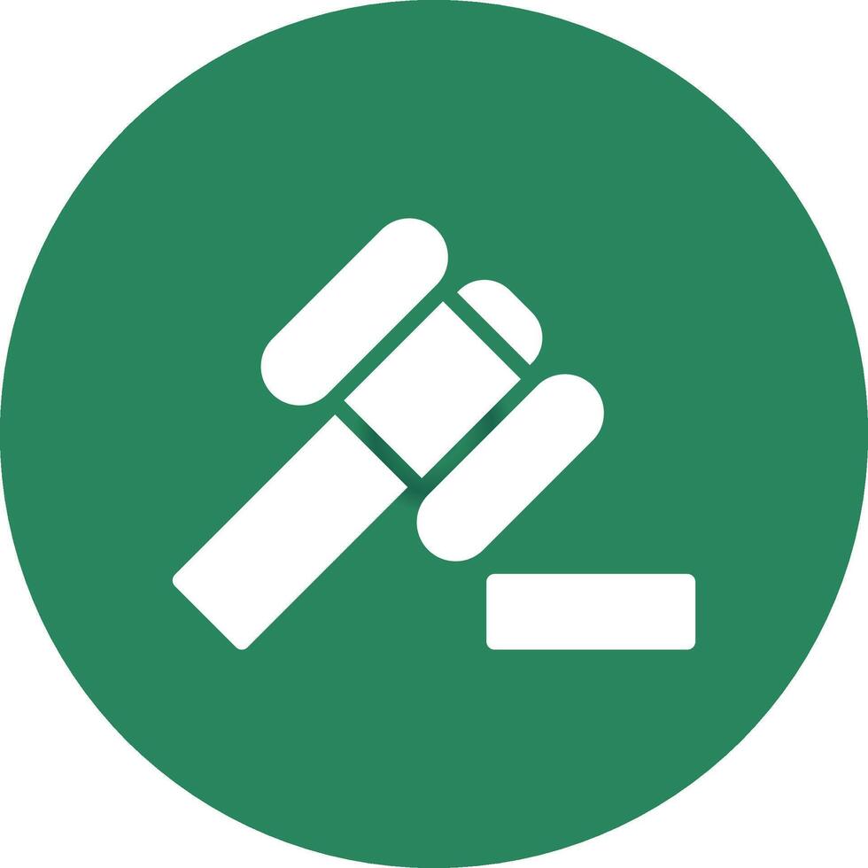 Law Hammer Creative Icon Design vector
