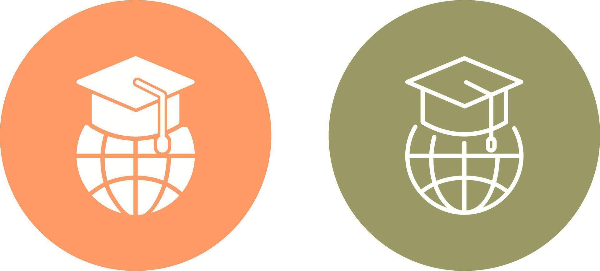 icono de vector de educación global