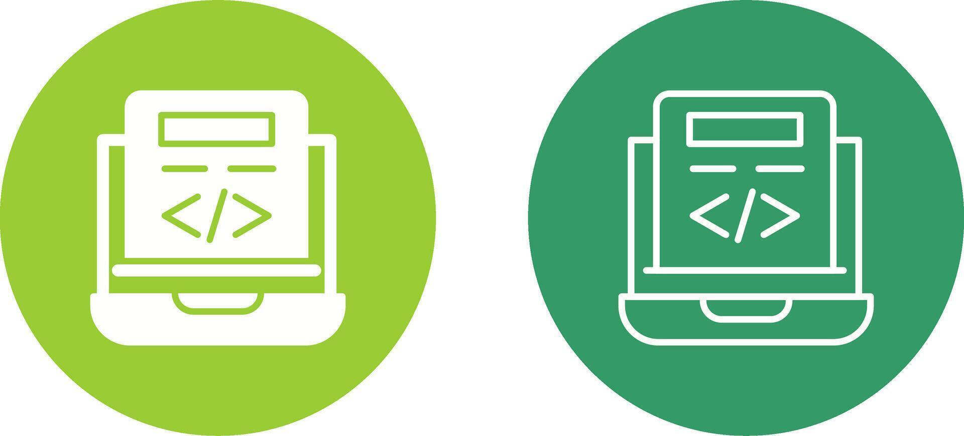 icono de vector de codificación