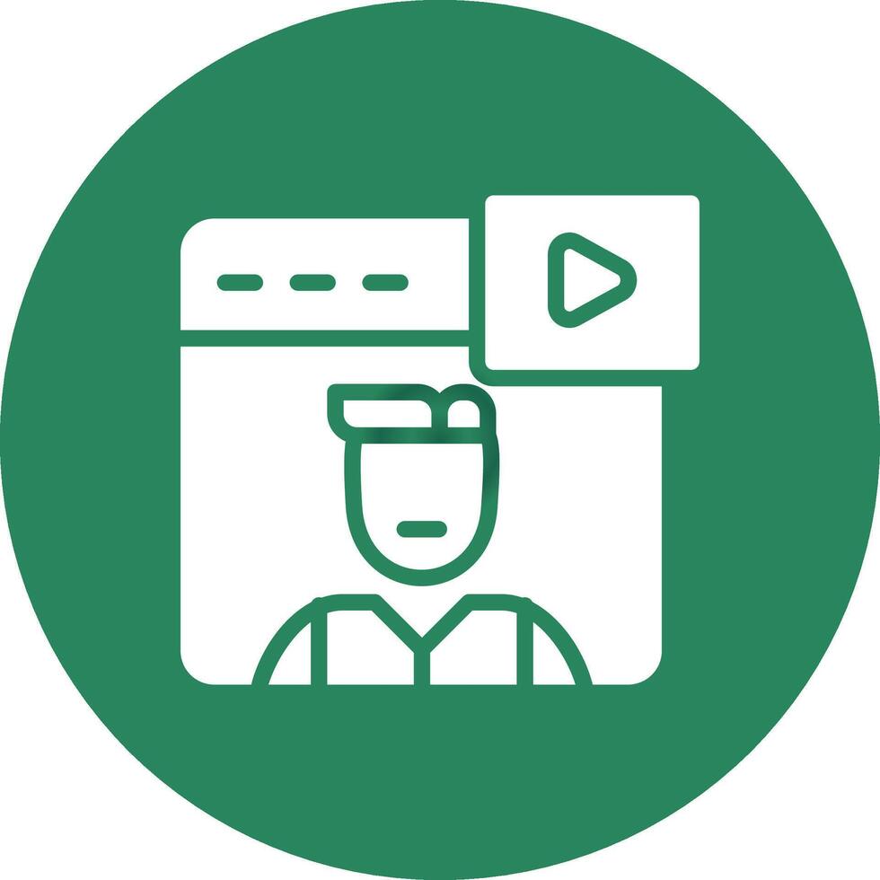 Youtuber Creative Icon Design vector