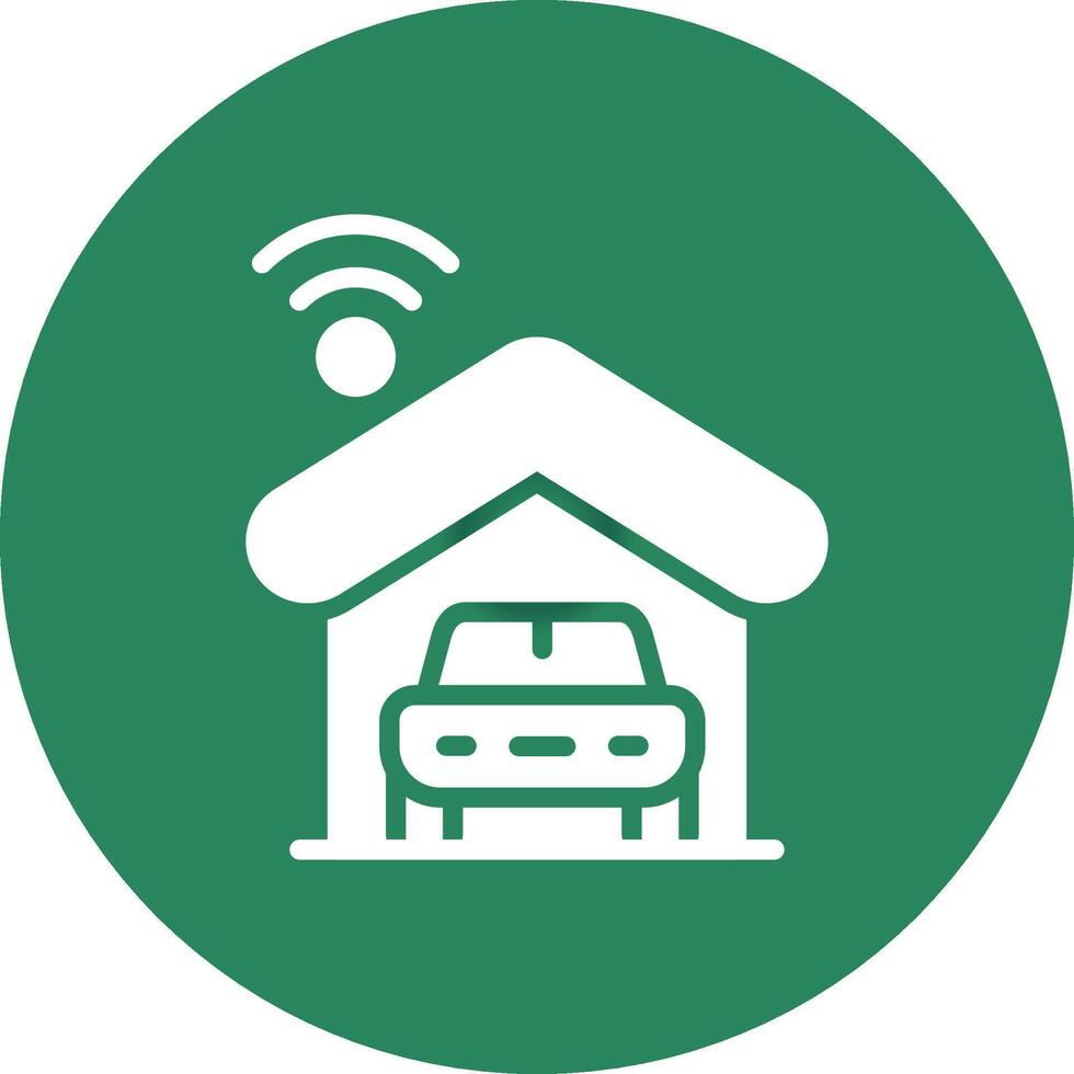 Smart Garage Creative Icon Design vector