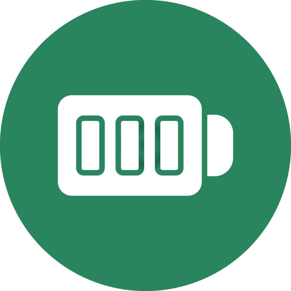 Full Battery Creative Icon Design vector