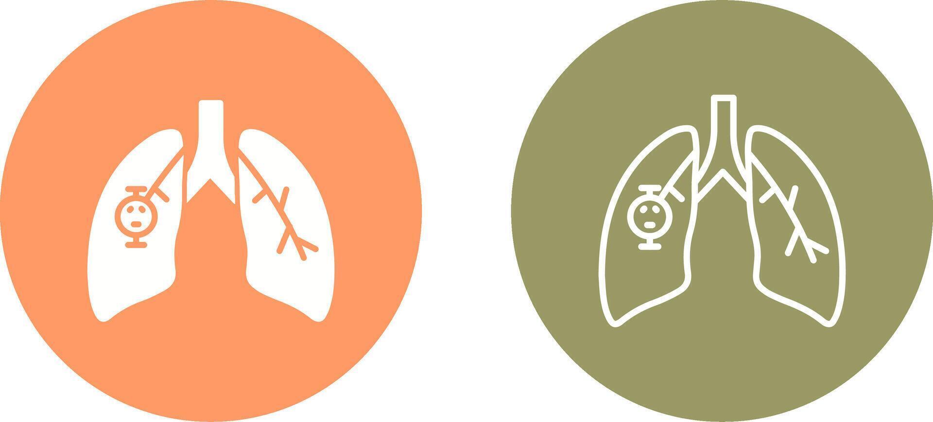Lung Cancer Vector Icon
