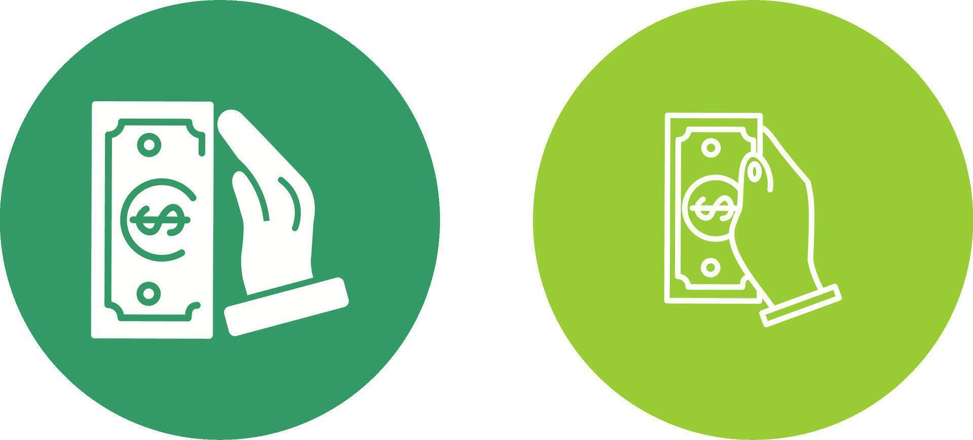 Cash Receiving Vector Icon