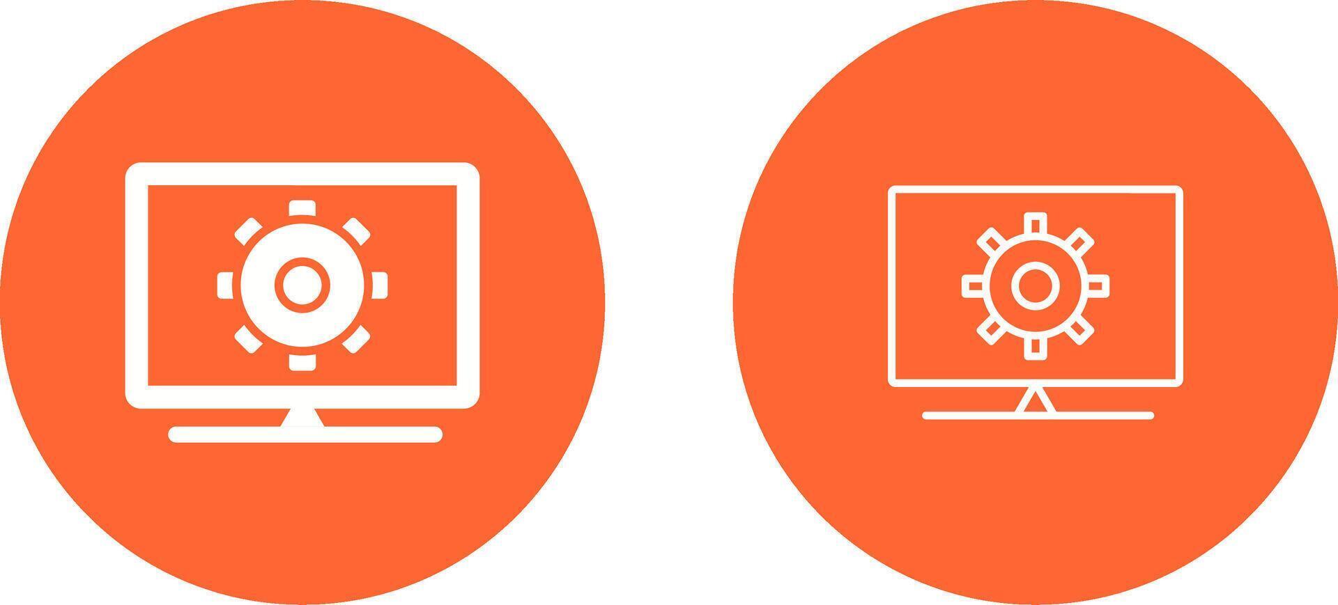 Computer Settings Vector Icon