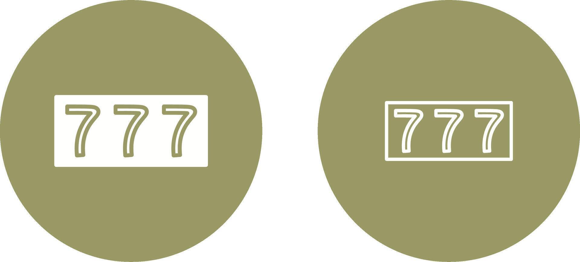 Triple Sevens Vector Icon