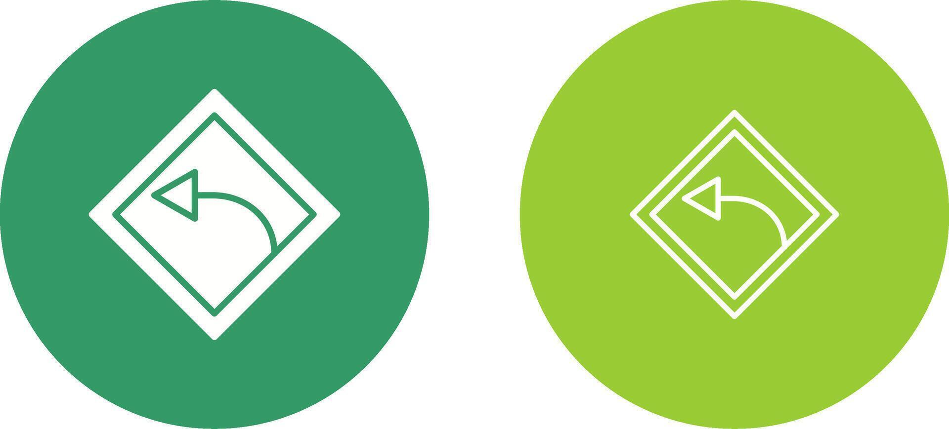 Left Turn Vector Icon
