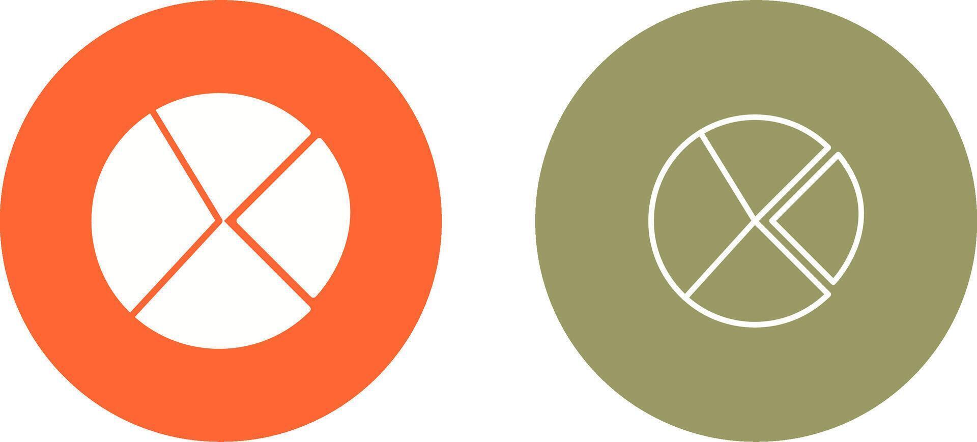 icono de vector de gráfico circular