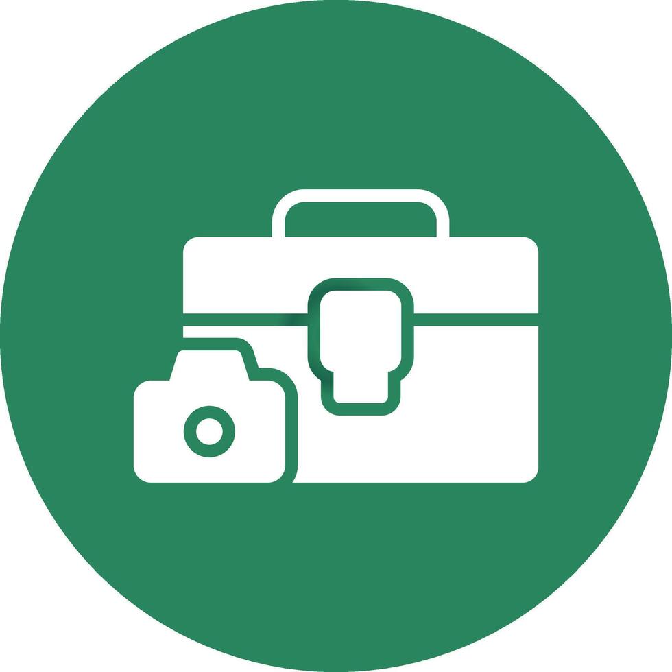 Camera Bag Creative Icon Design vector