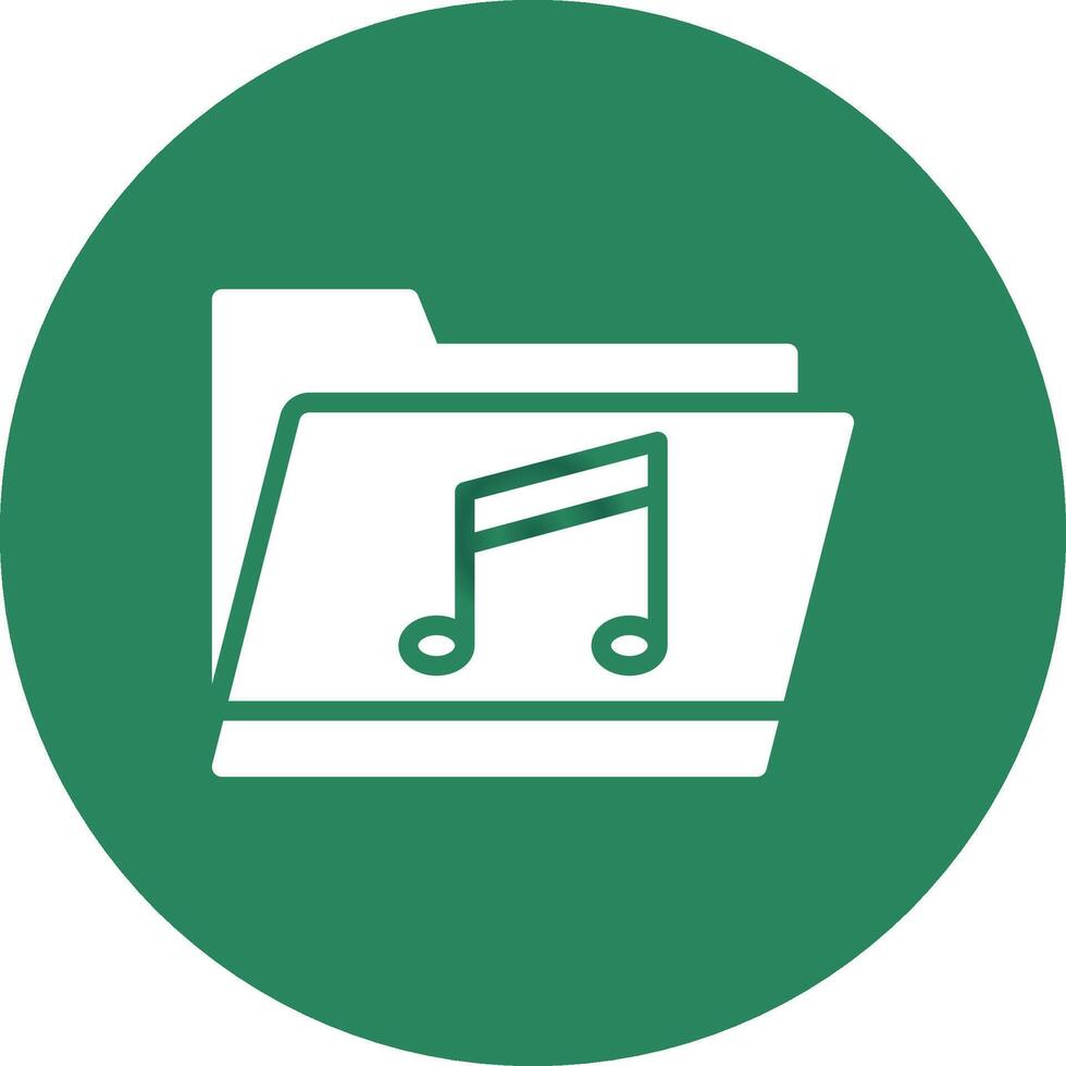 Music Folder Creative Icon Design vector