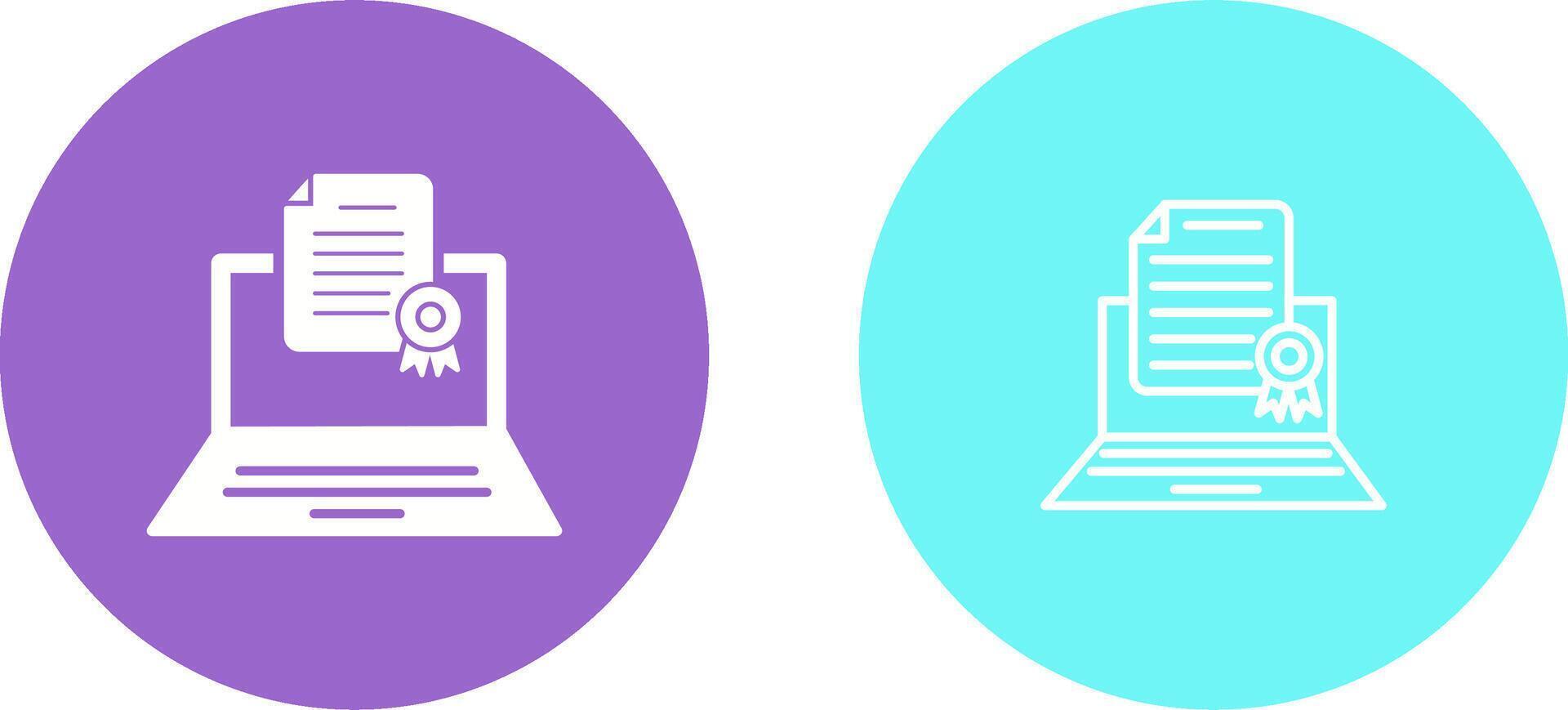 Online Graduation Vector Icon