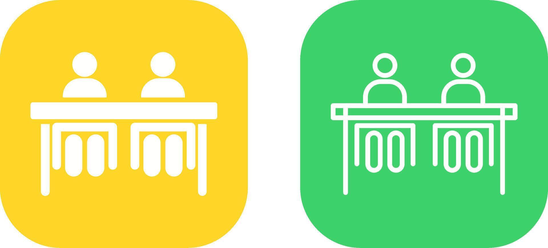 Student Sitting In Classroom Vector Icon