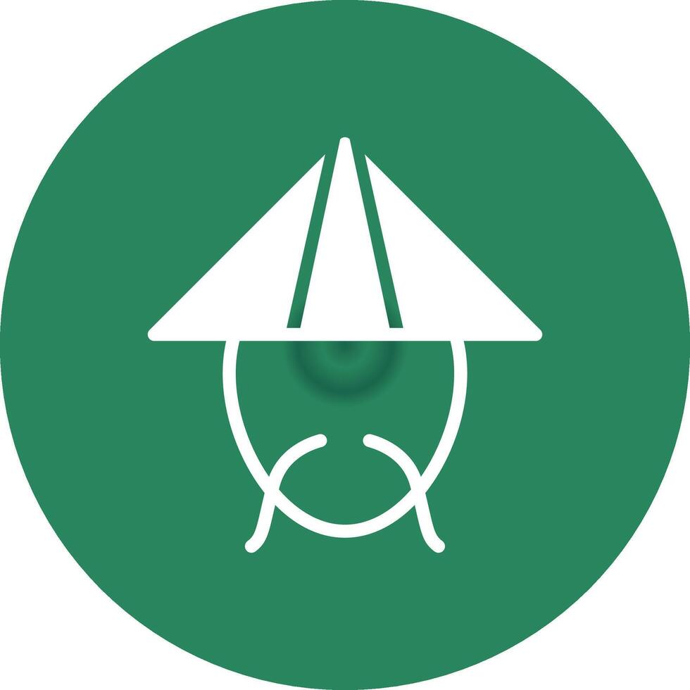 Bamboo Hat Creative Icon Design vector