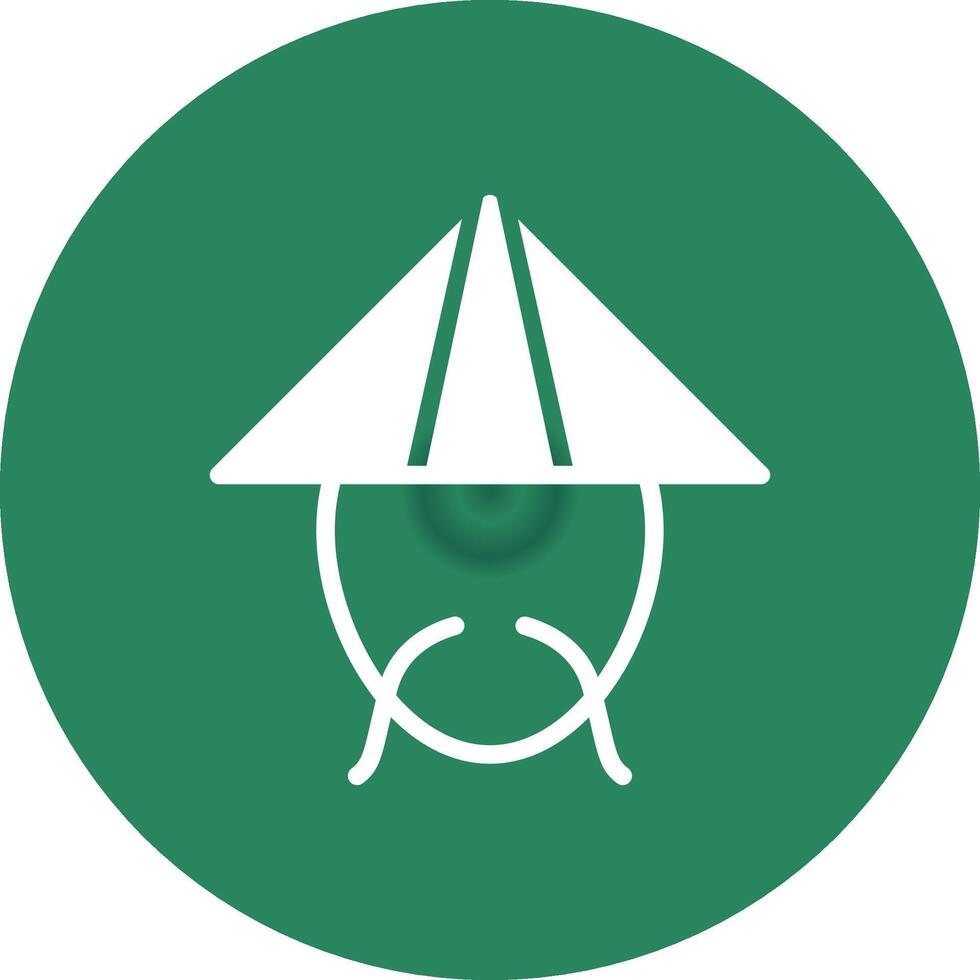 Bamboo Hat Creative Icon Design vector