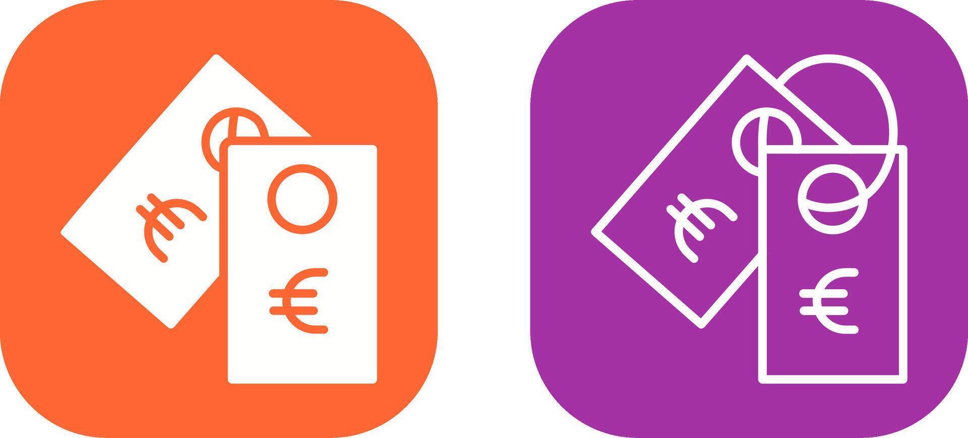 Euro Tag Vector Icon