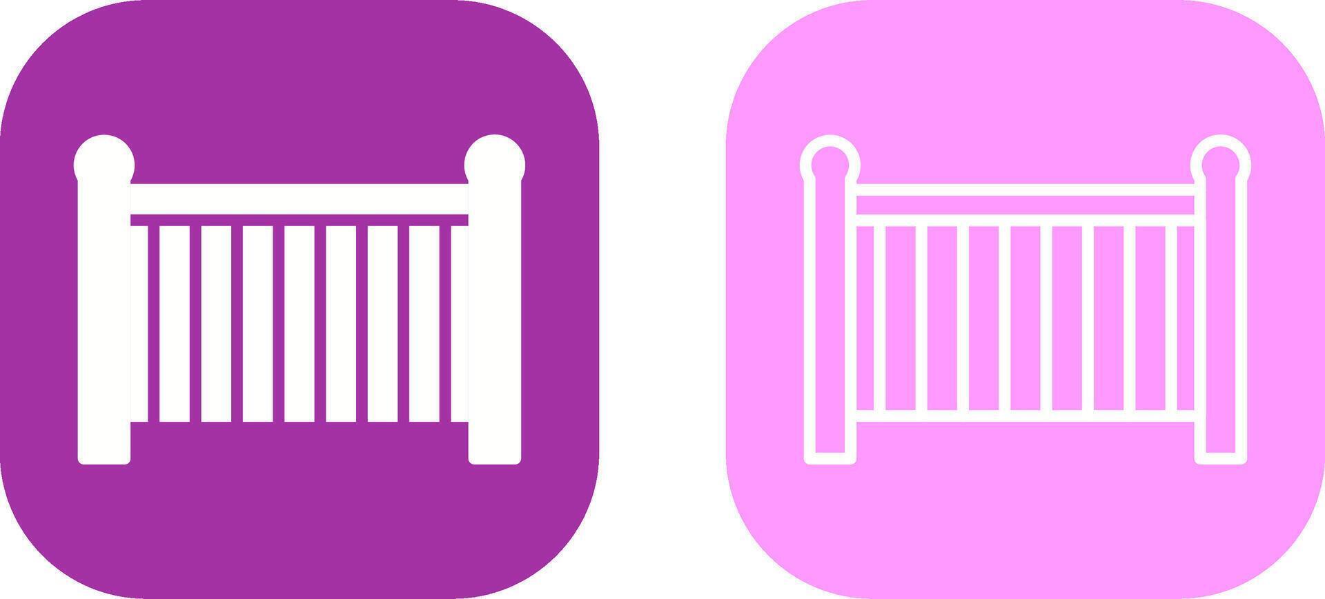 Baby Cot Vector Icon