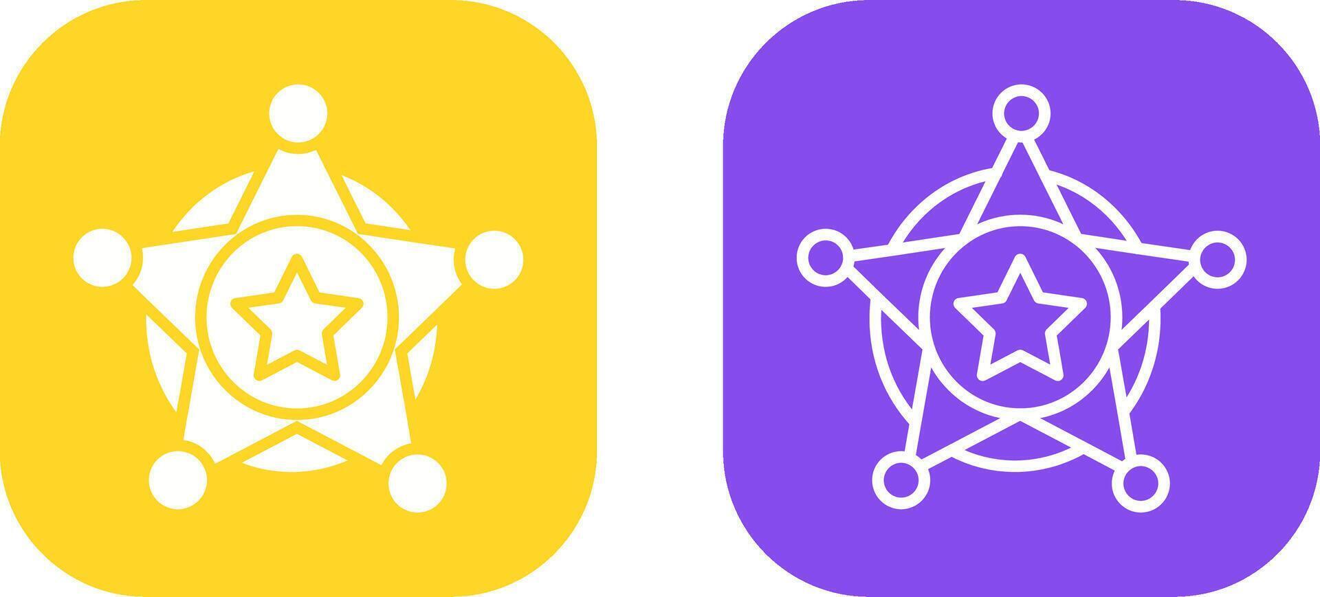 Sheriff Badge Vector Icon