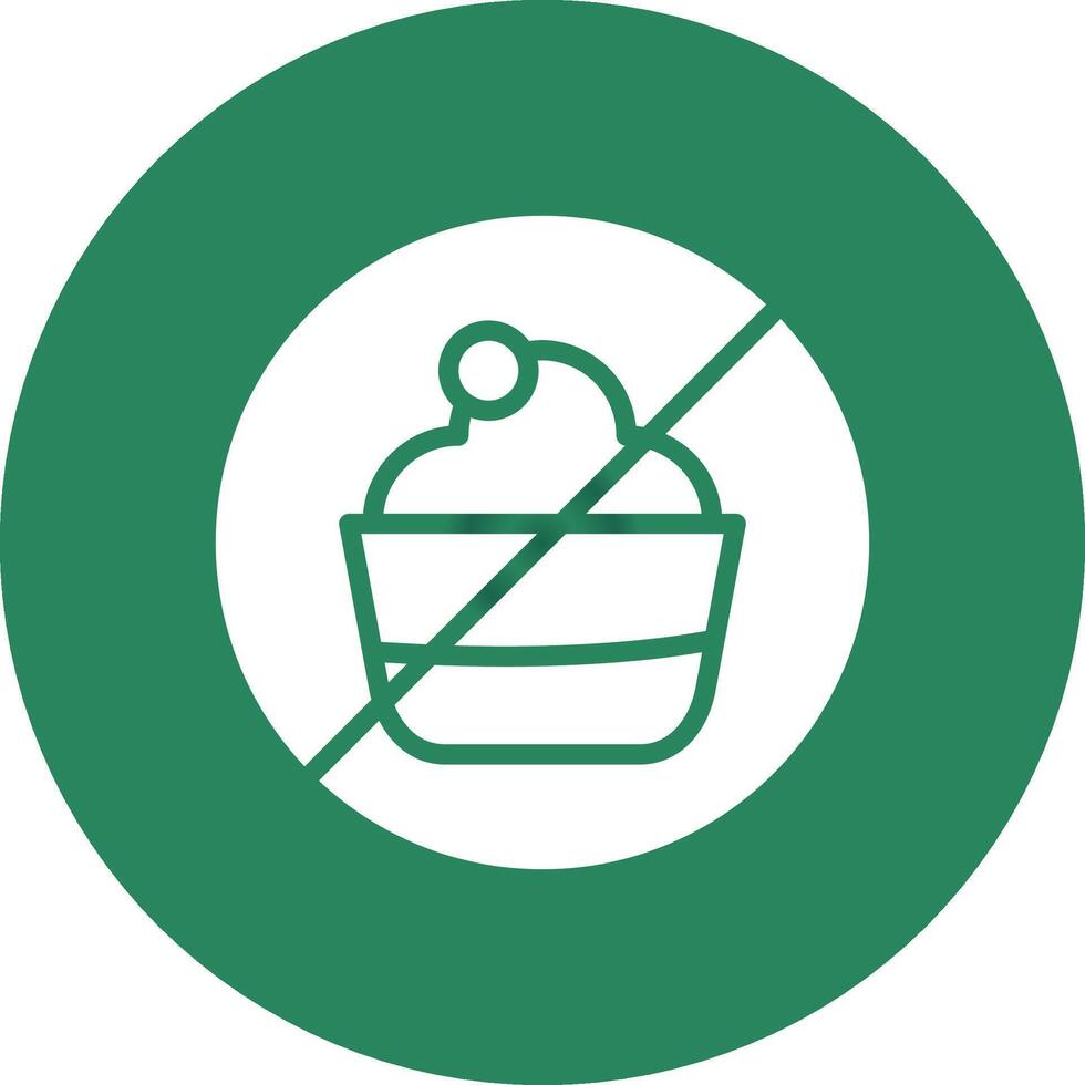 No Sweets Creative Icon Design vector