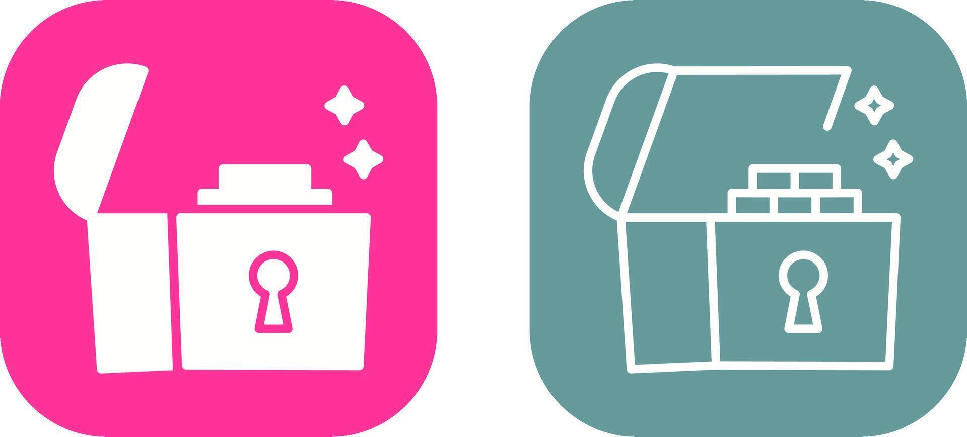 Open Treasure Box Vector Icon