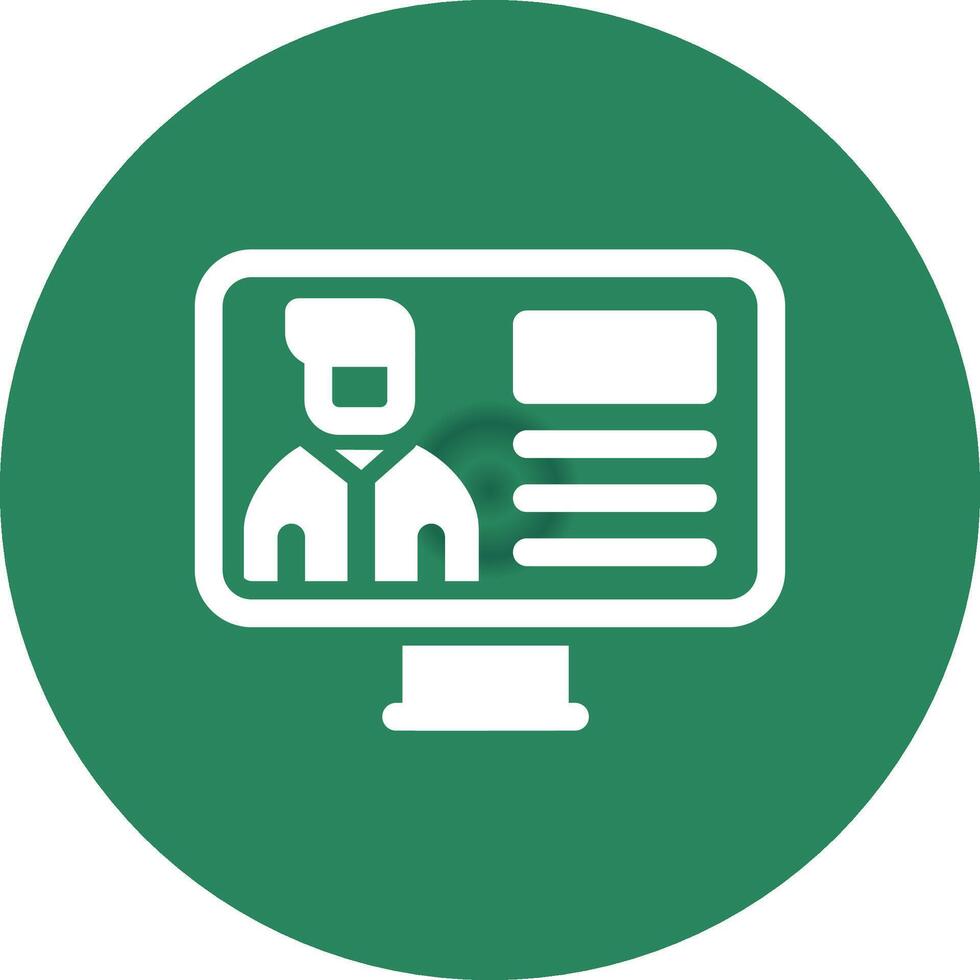 Online Lecture Creative Icon Design vector