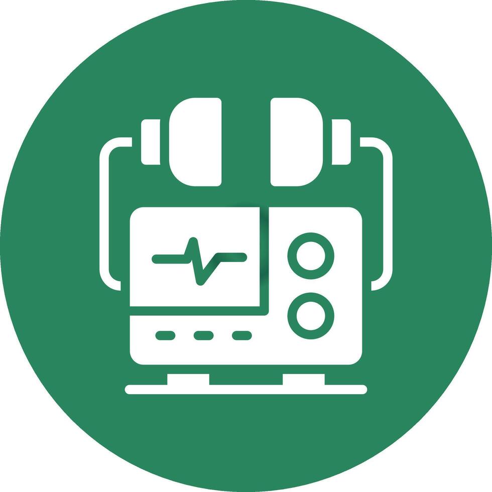 Defibrillator Creative Icon Design vector