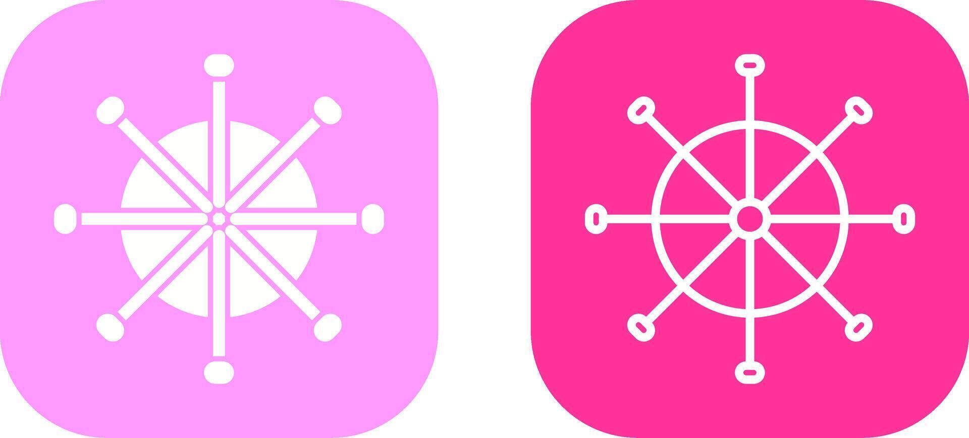Ship Wheel Vector Icon