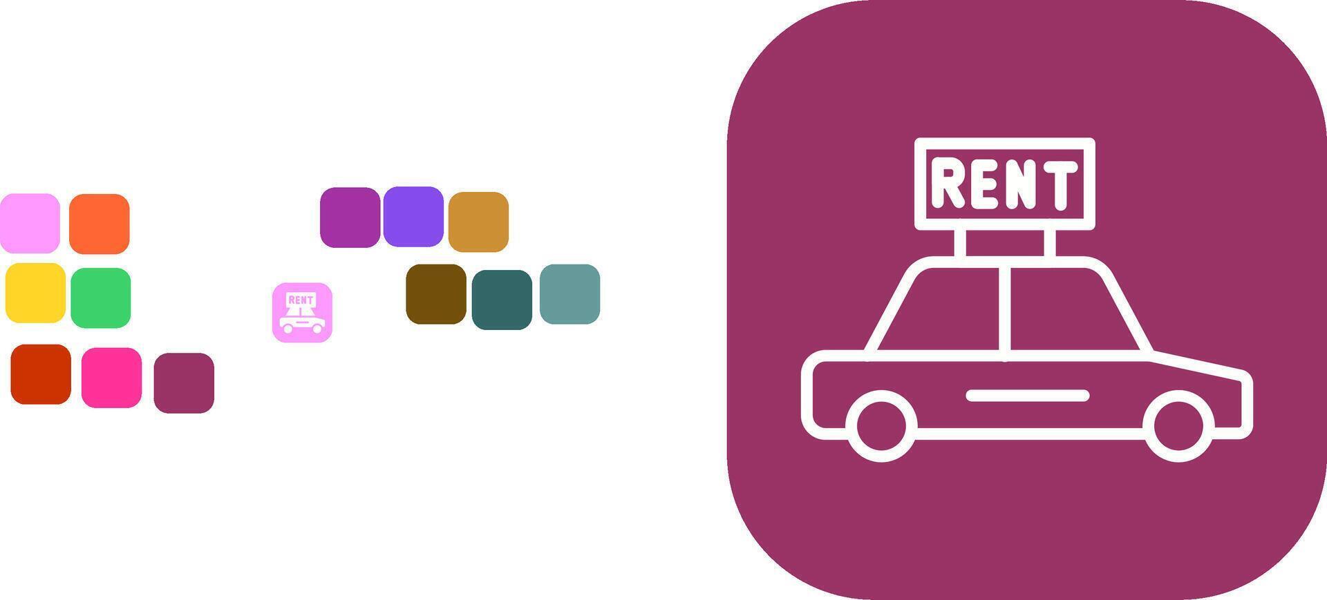 Rent a Car Vector Icon