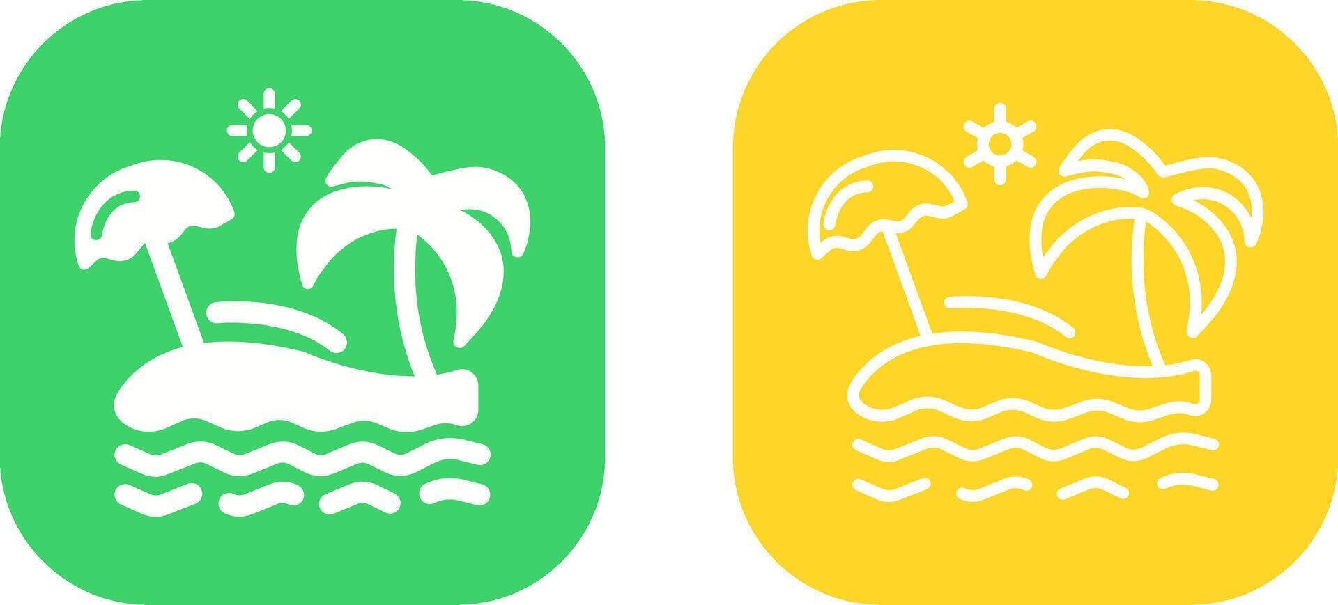 icono de vector de playa