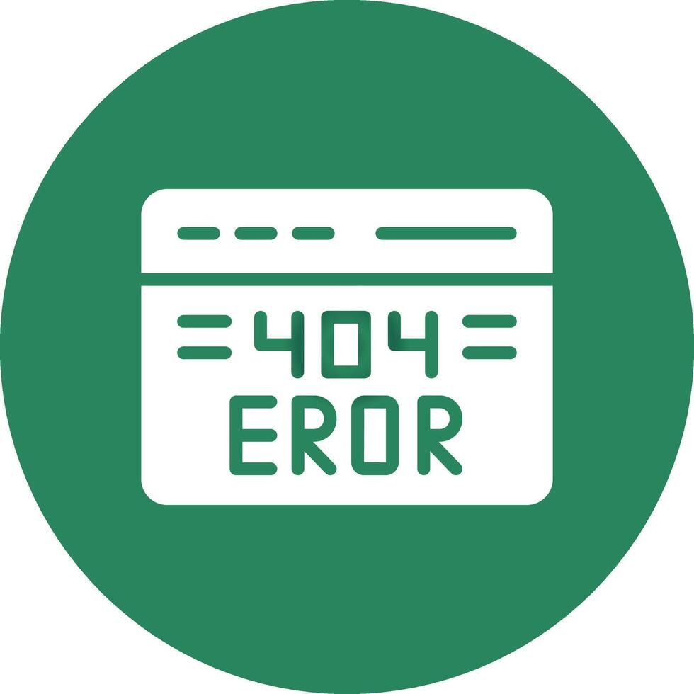 404 Error Creative Icon Design vector