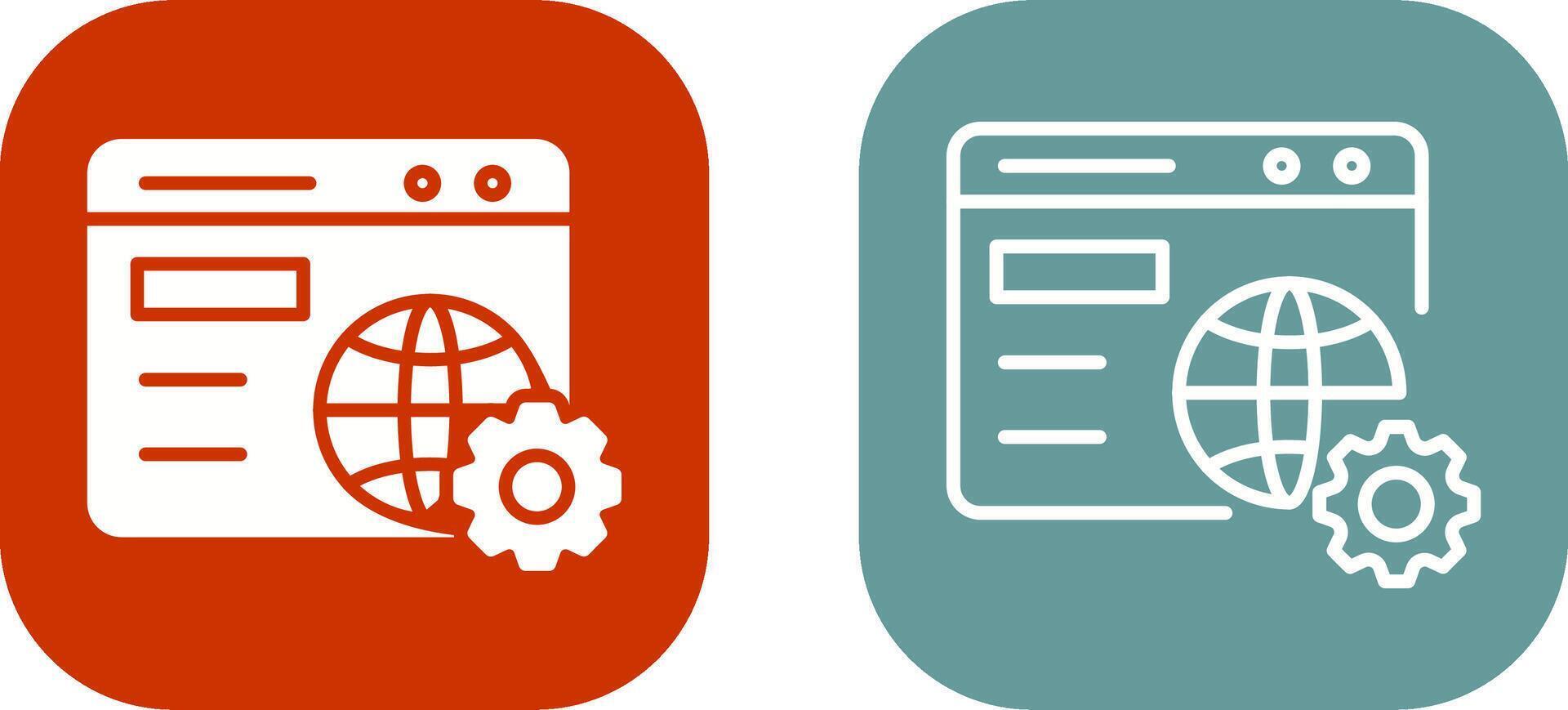 Browser Setting Vector Icon
