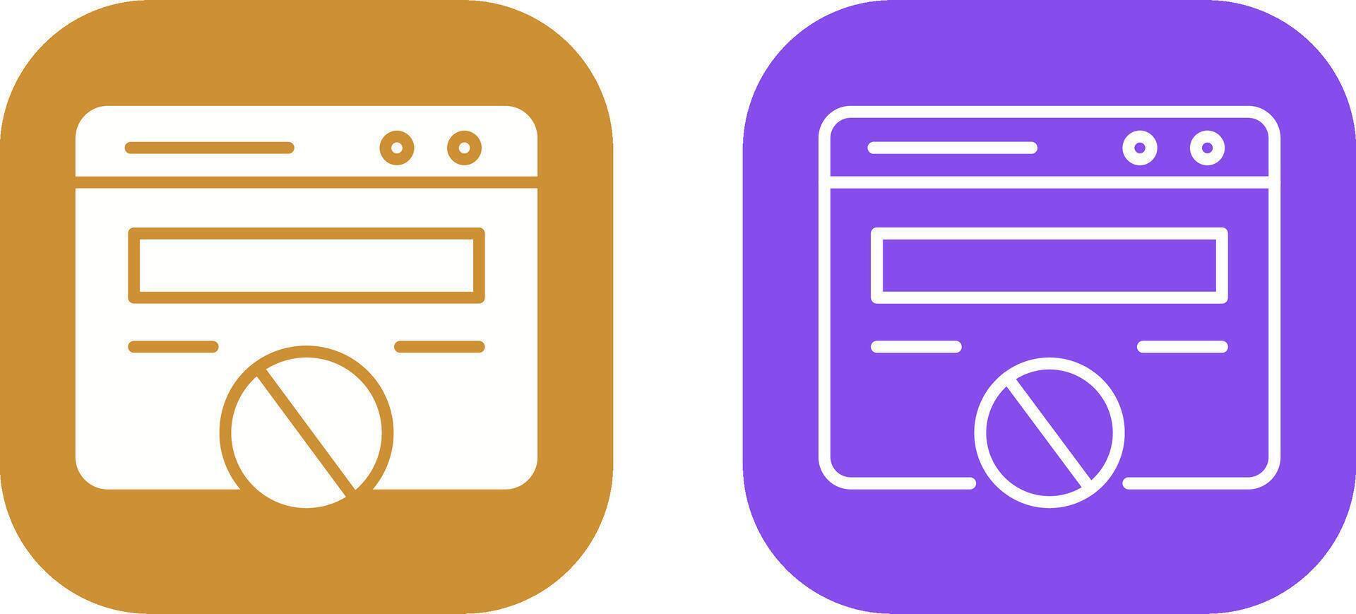 Block Website Vector Icon