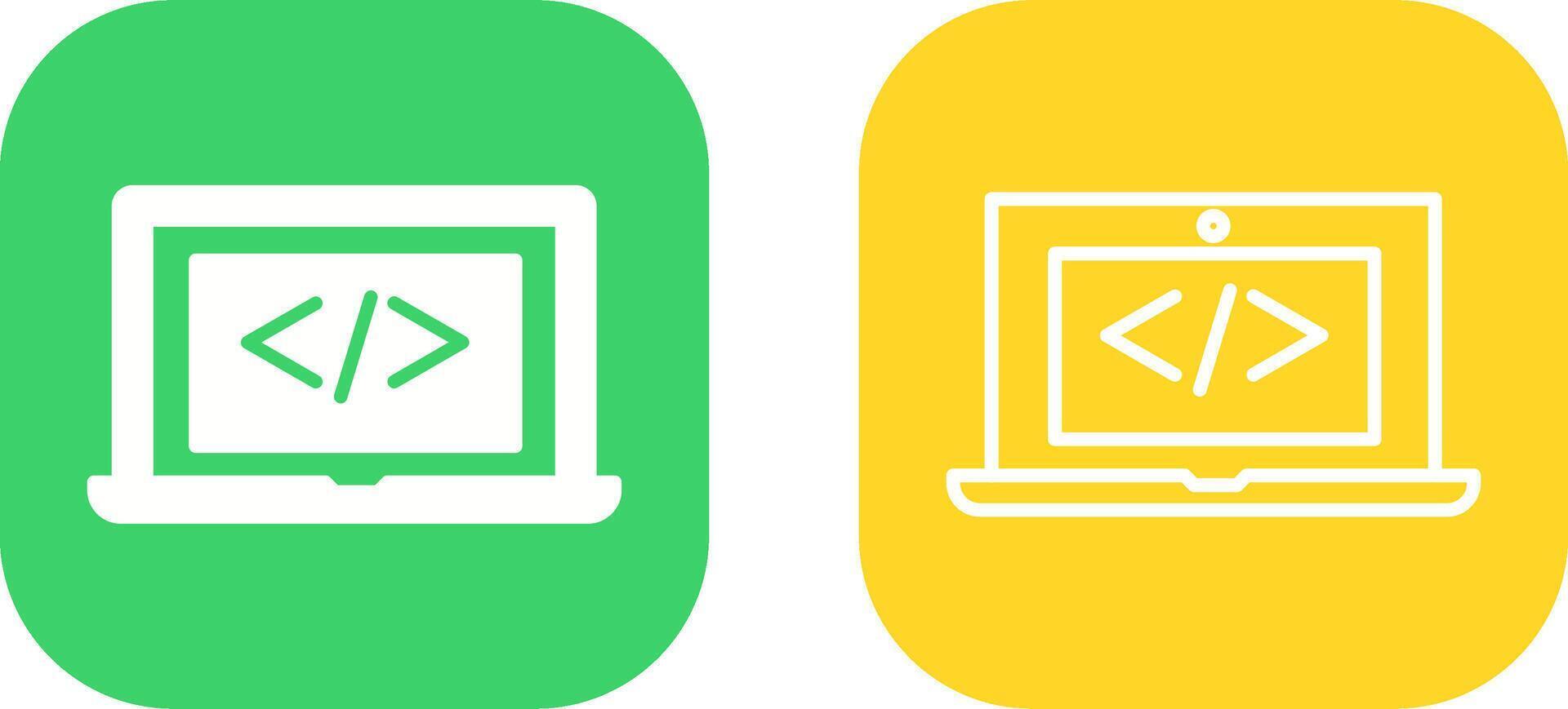 Coding Computer Vector Icon