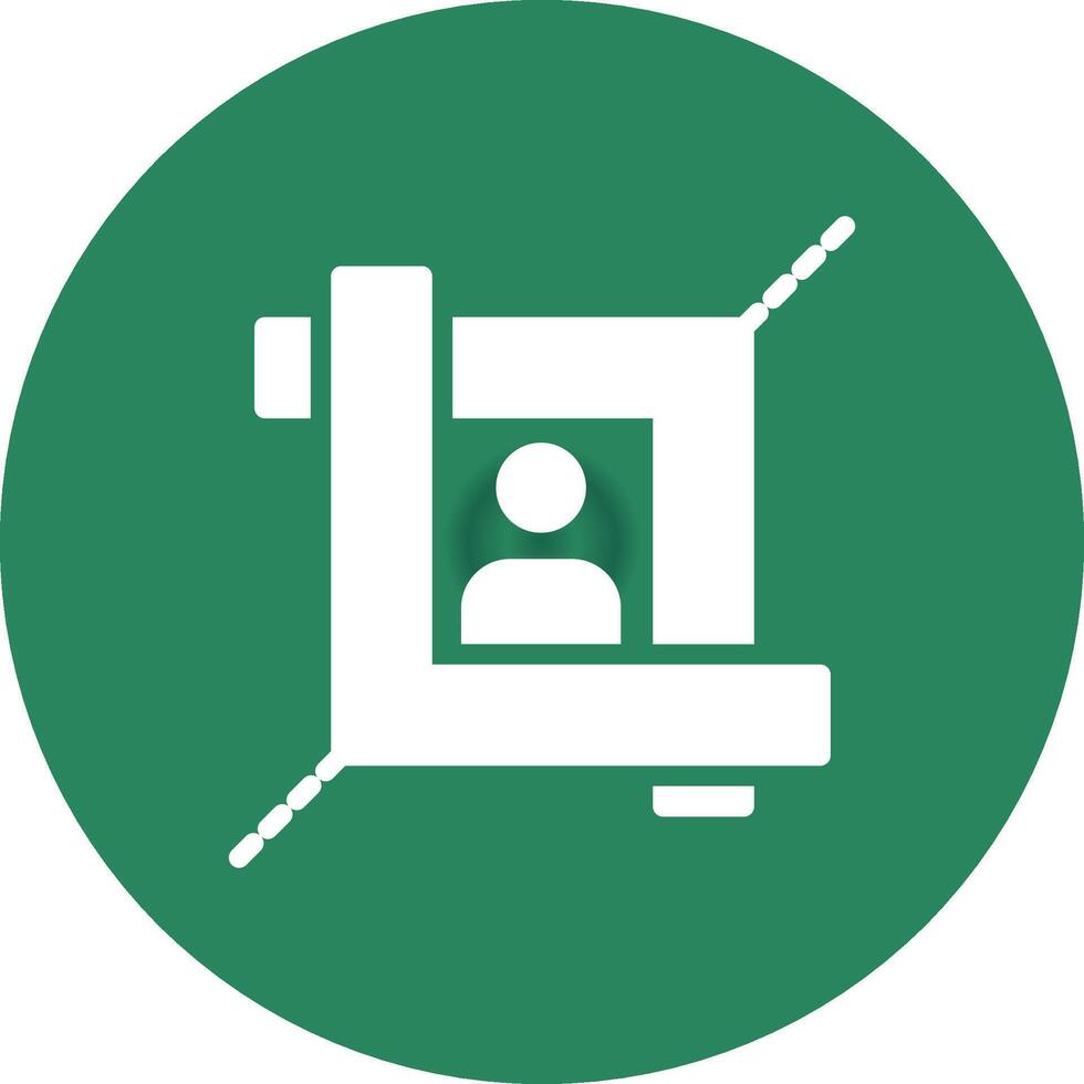 Crop Tool Creative Icon Design vector