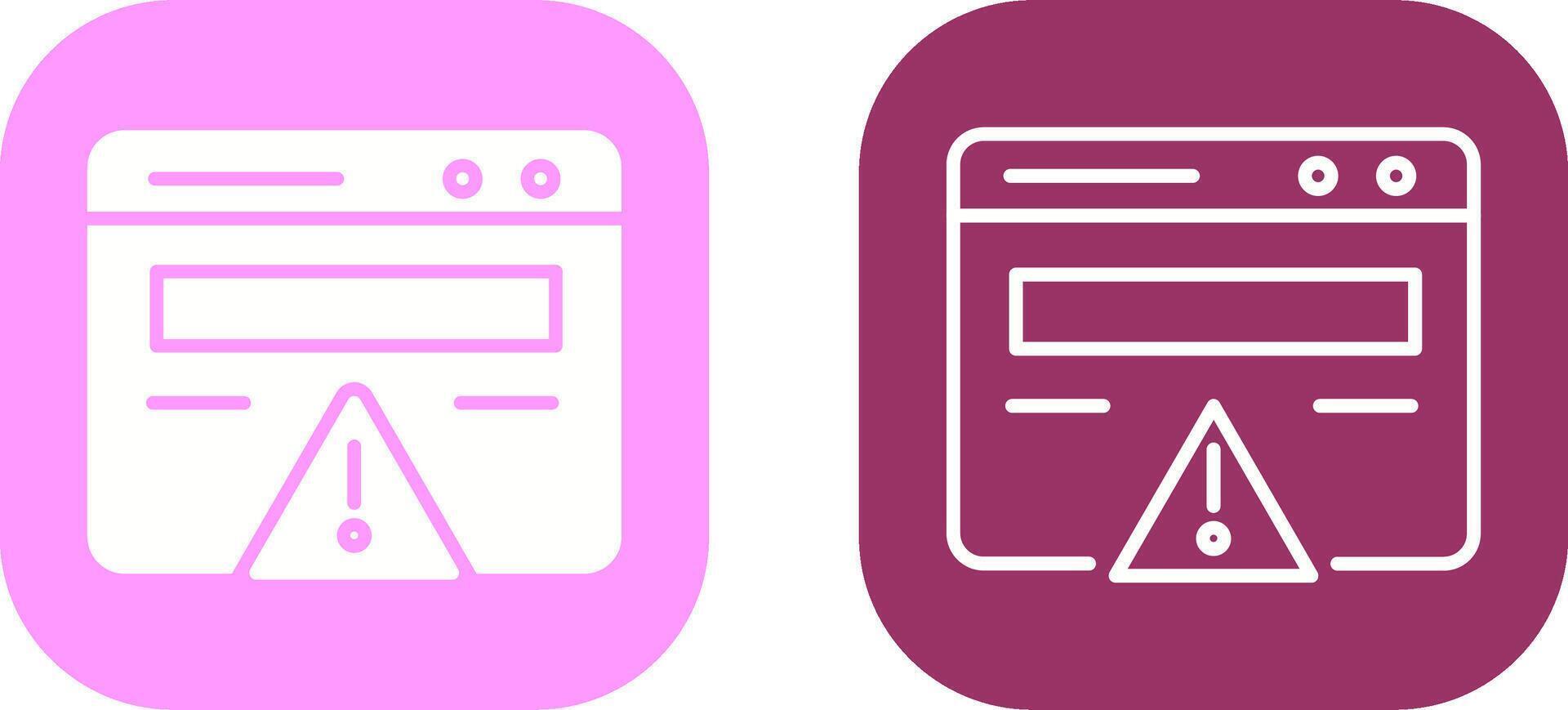 Web Error Vector Icon