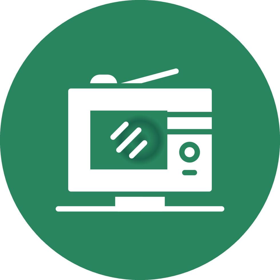 Digital Television Creative Icon Design vector