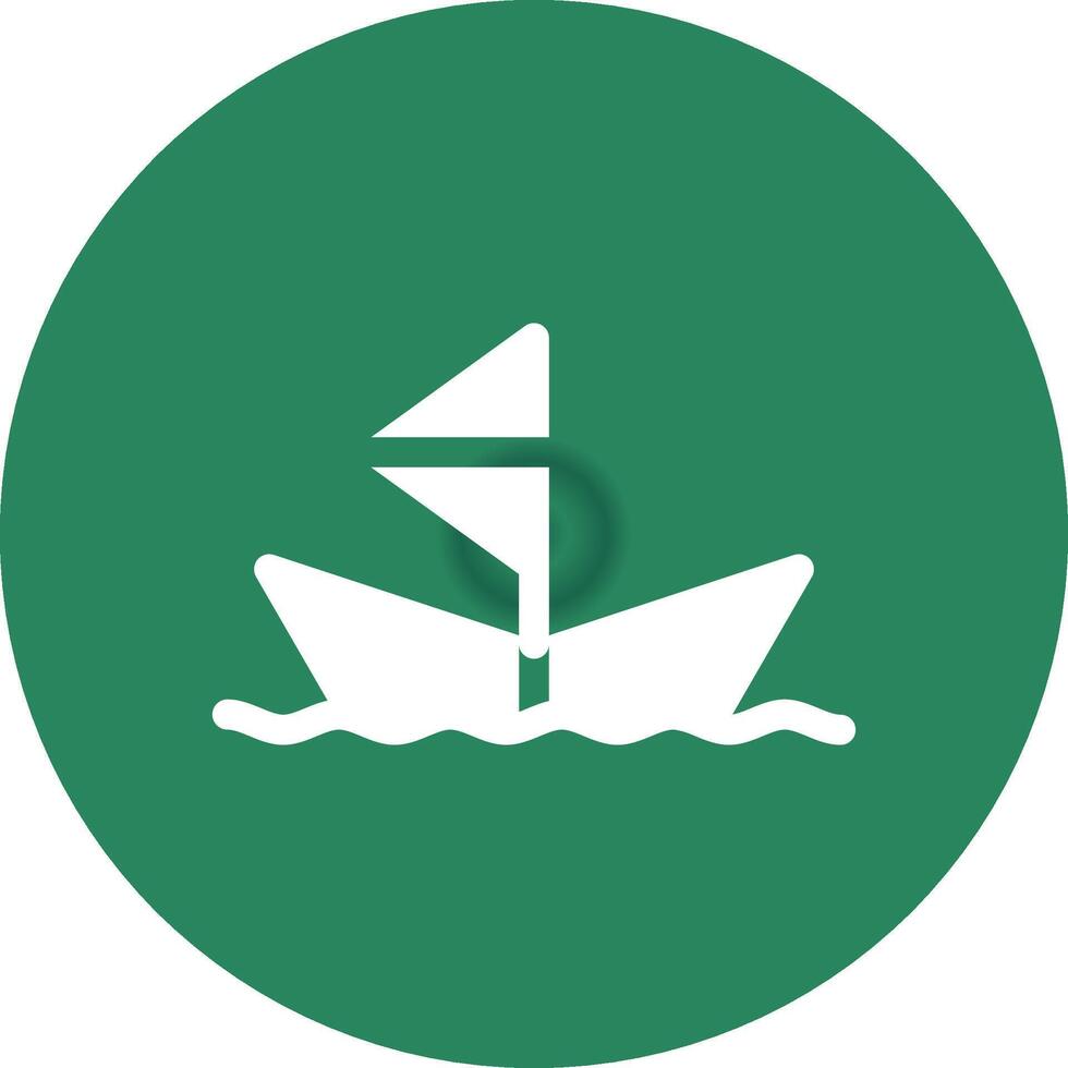 Paper Boat Creative Icon Design vector