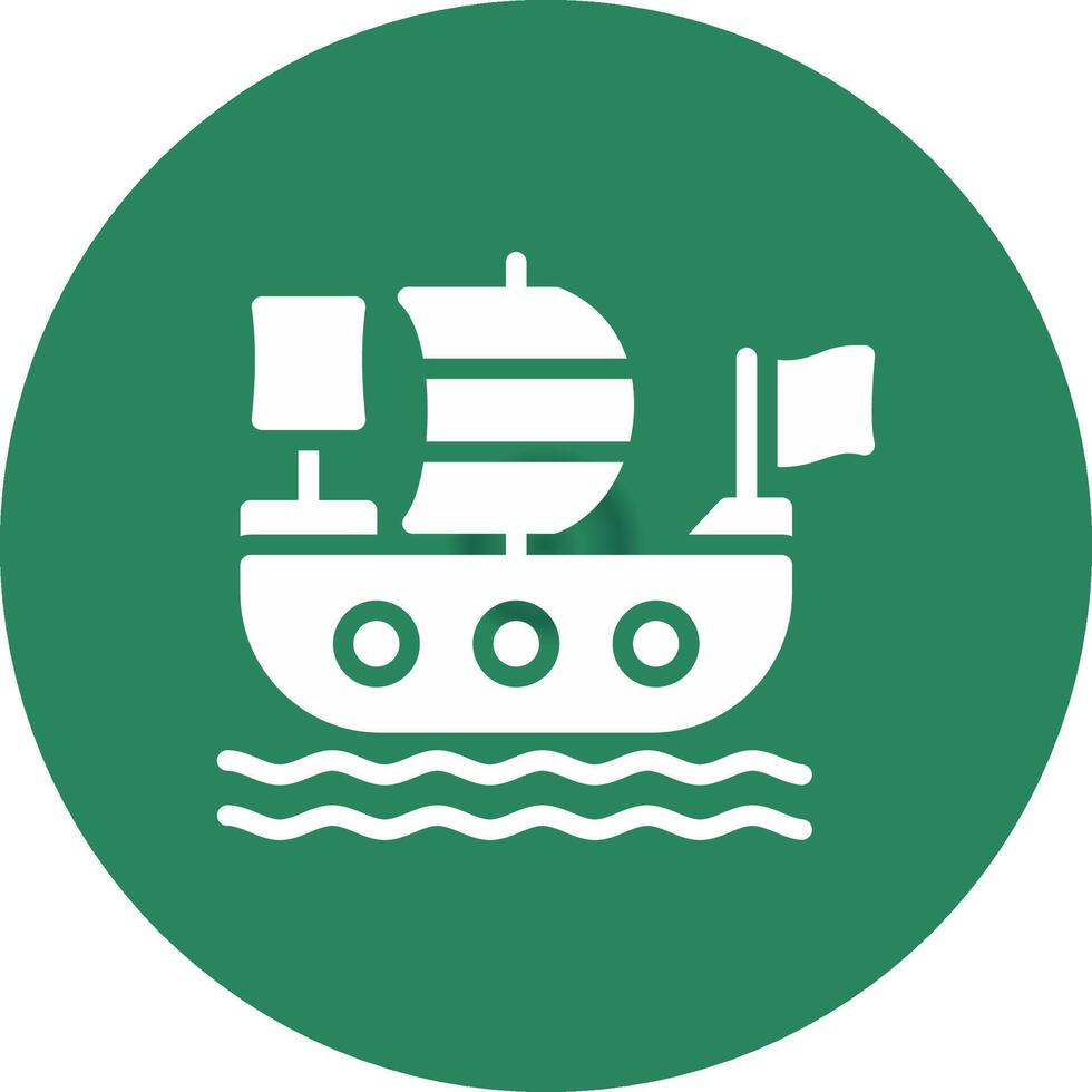 Pirates Ship Creative Icon Design vector