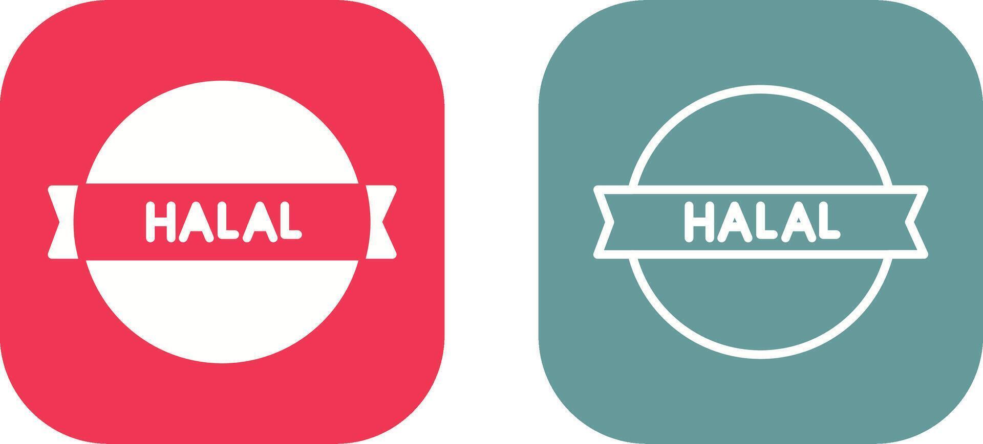 Halal Sticker Vector Icon
