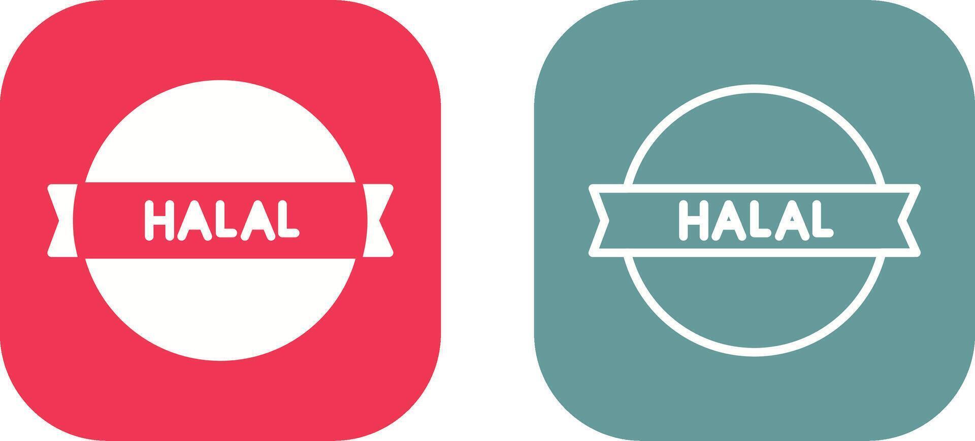 Halal Sticker Vector Icon