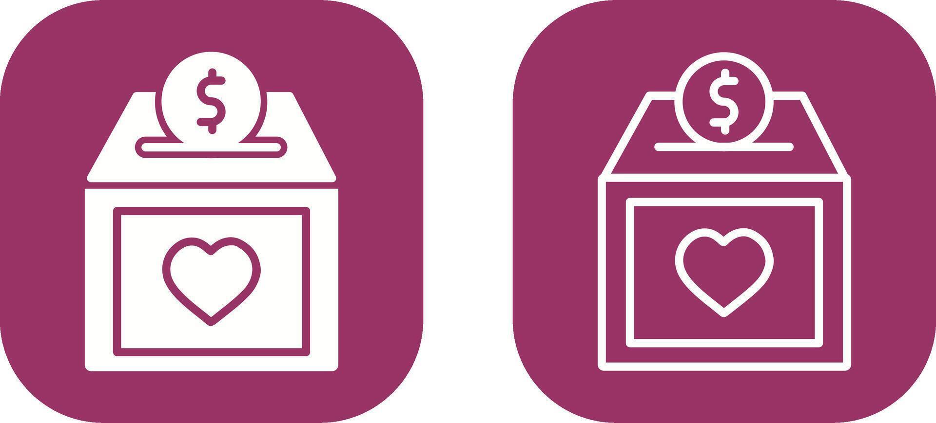 Charity Box Vector Icon